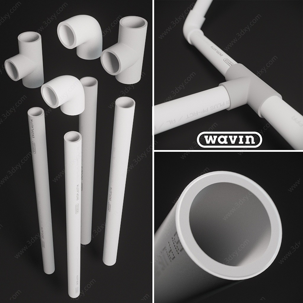 精美PVC管3D模型