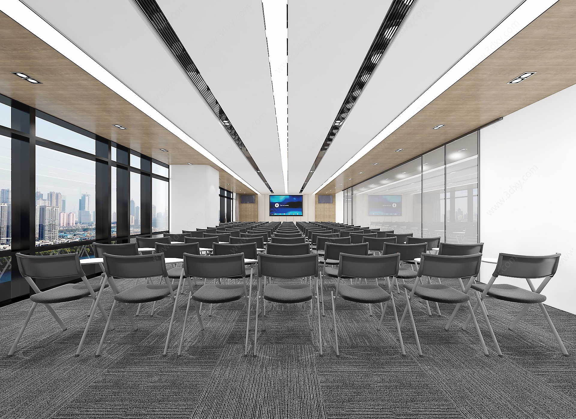 现代会议室大厅3D模型