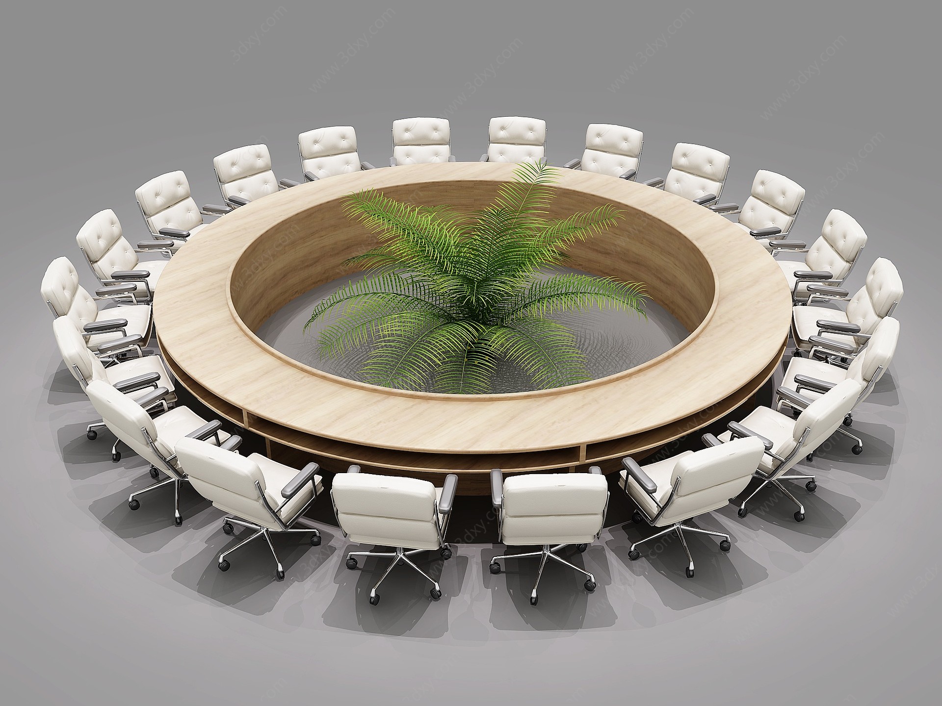 简欧会议桌组合3D模型