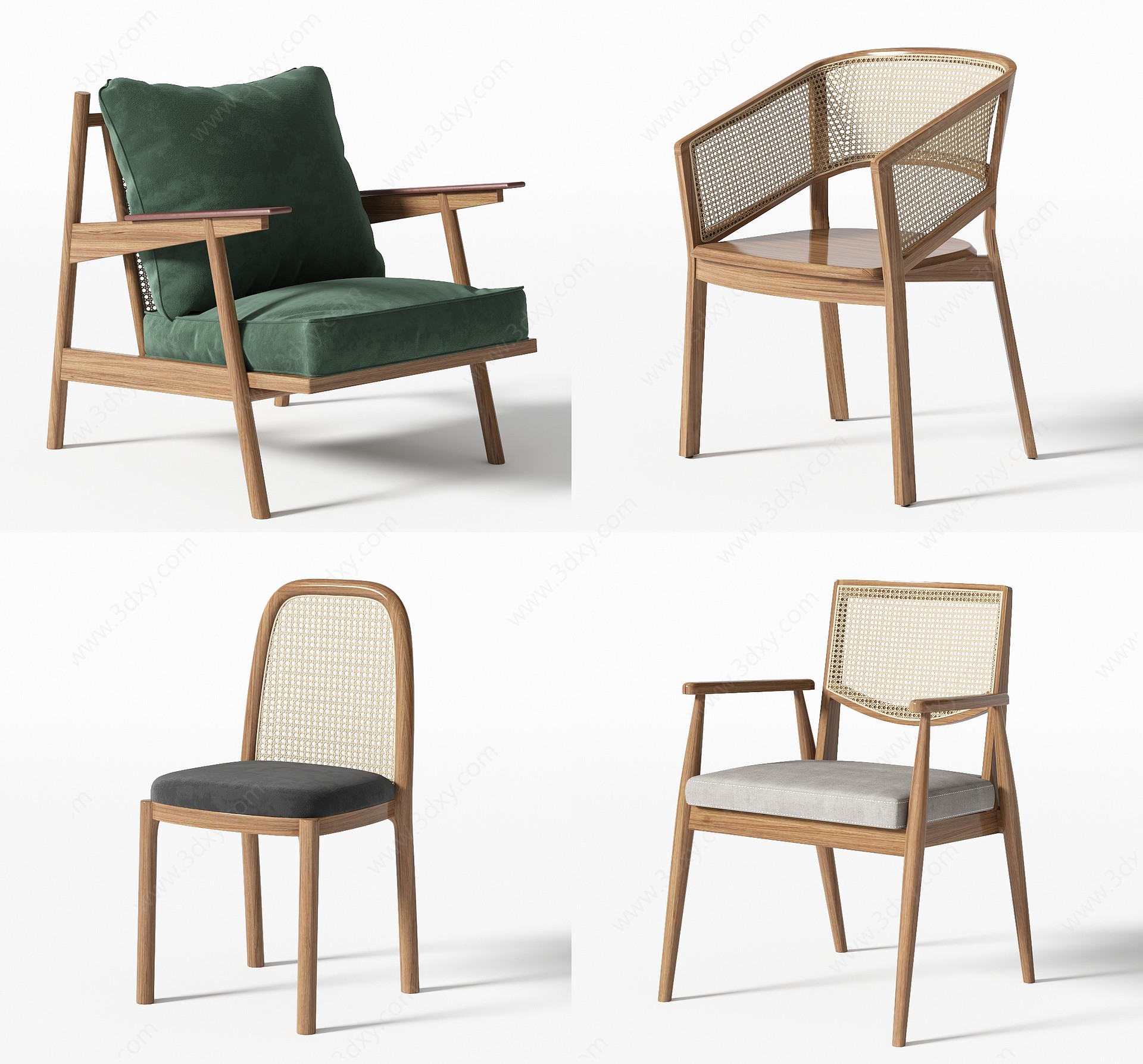 侘寂休闲椅3D模型