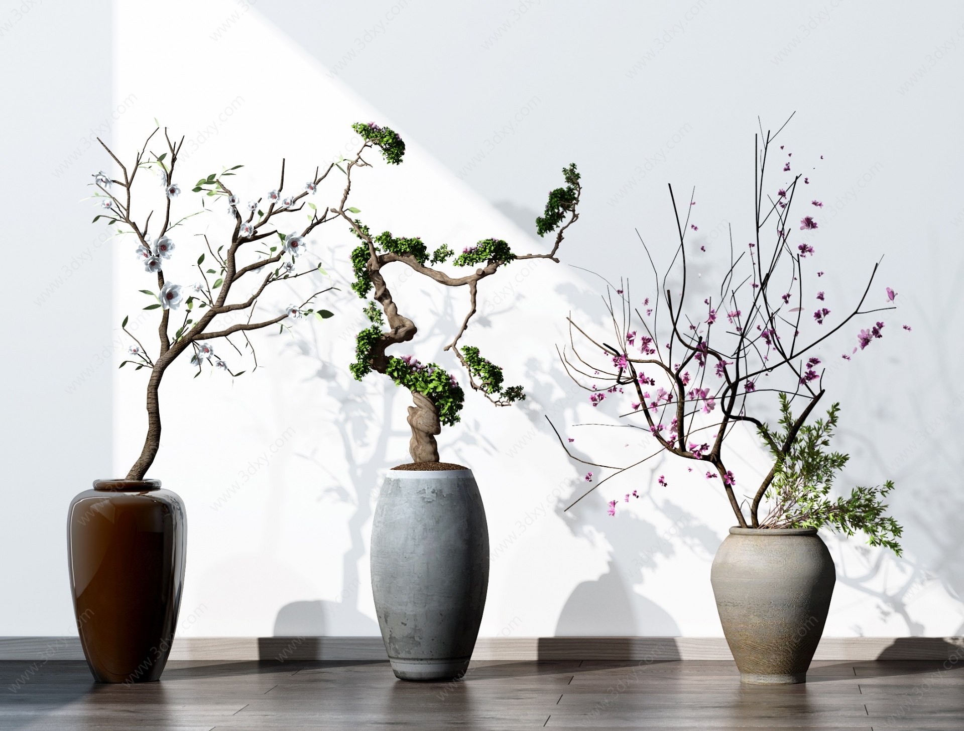 新中式绿植盆栽模型3D模型