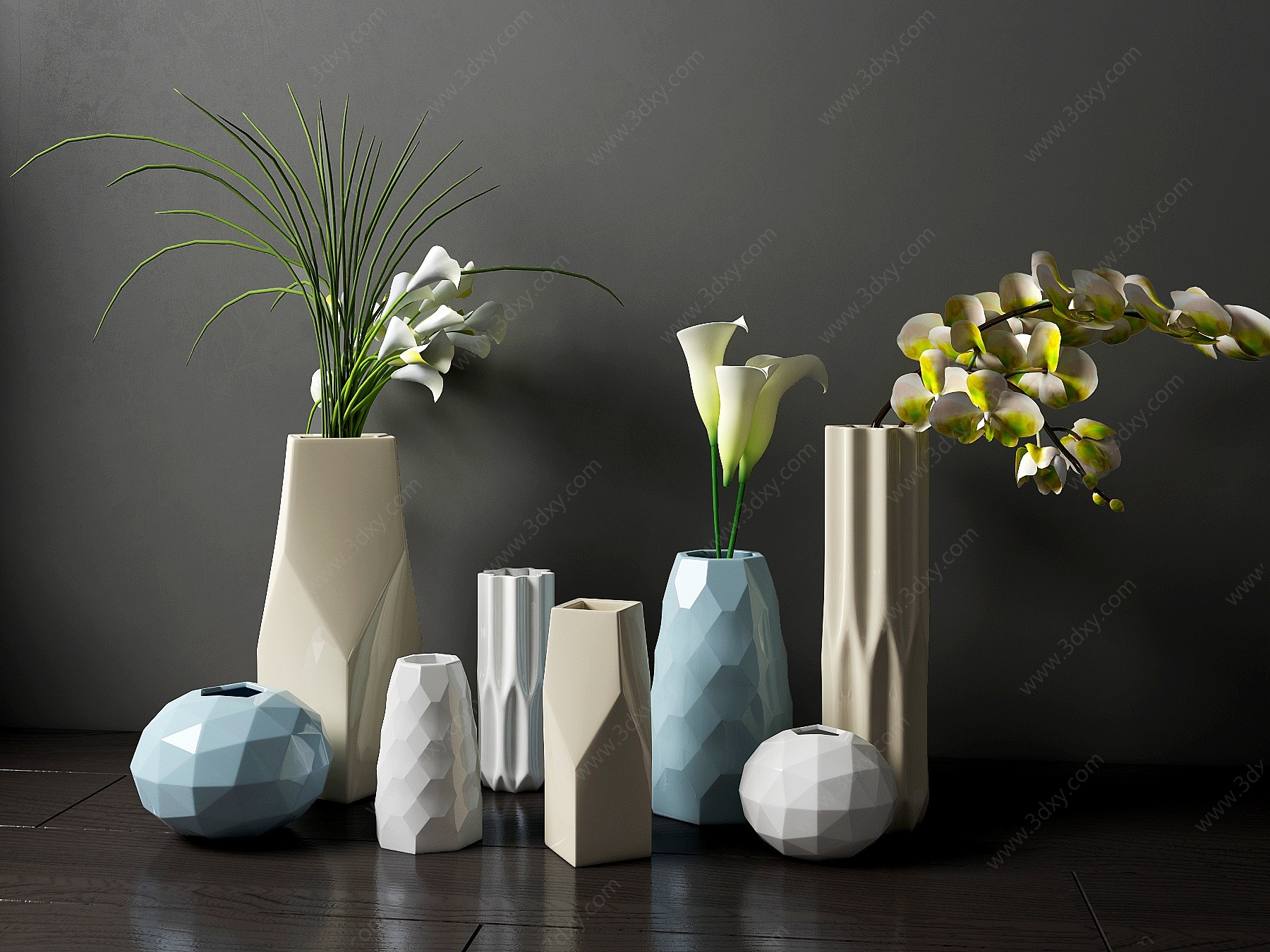 现代饰品摆件装饰花瓶3D模型