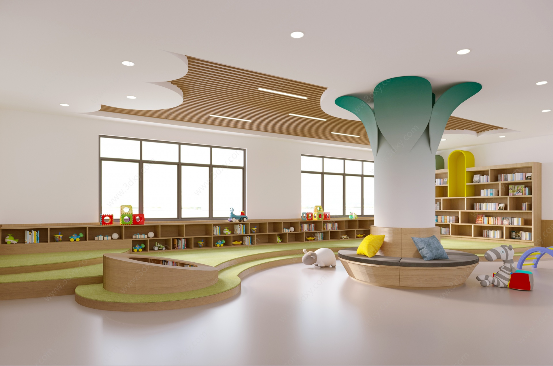 幼儿园阅读区3D模型