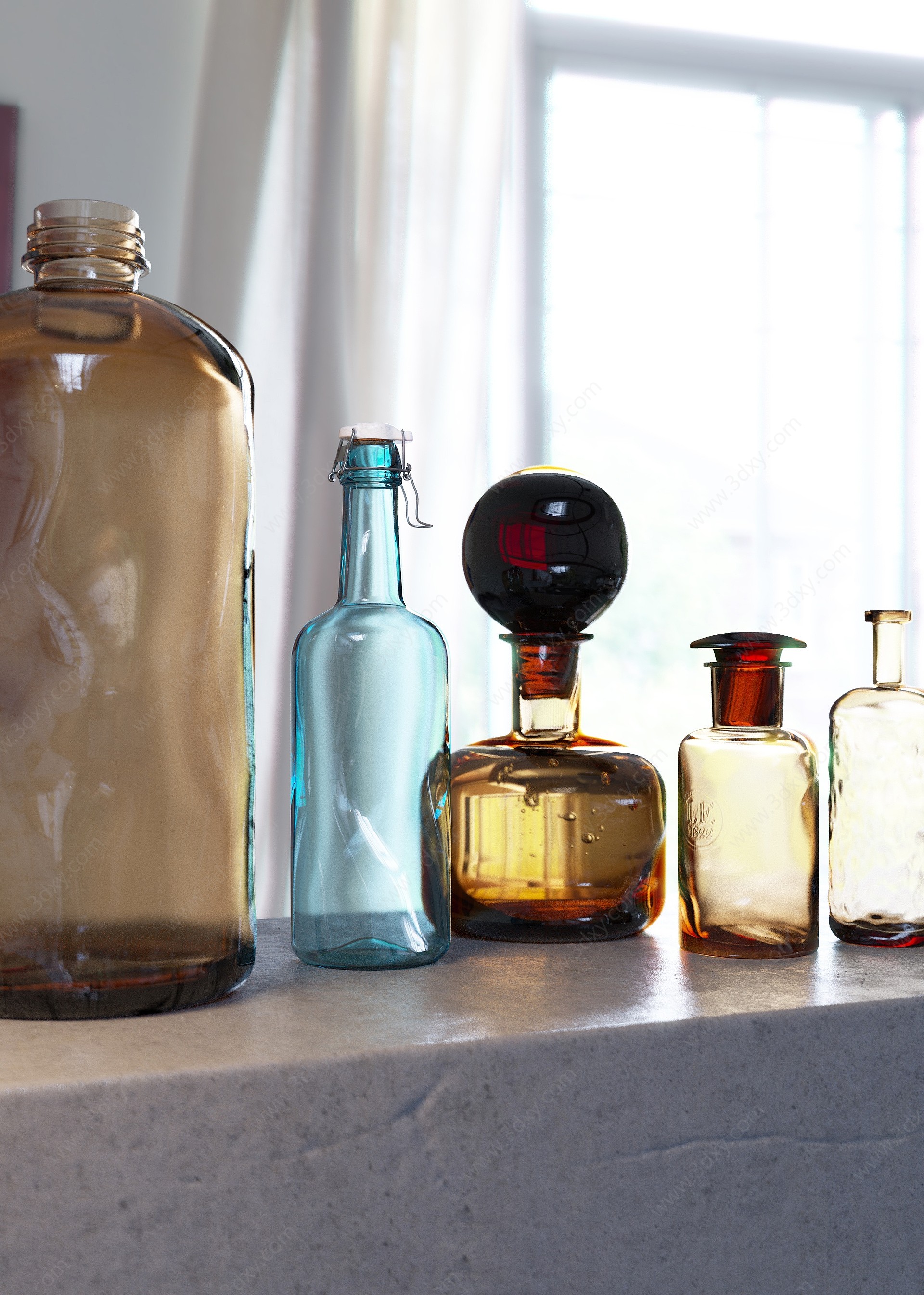 现代装饰瓶子陈设品3D模型