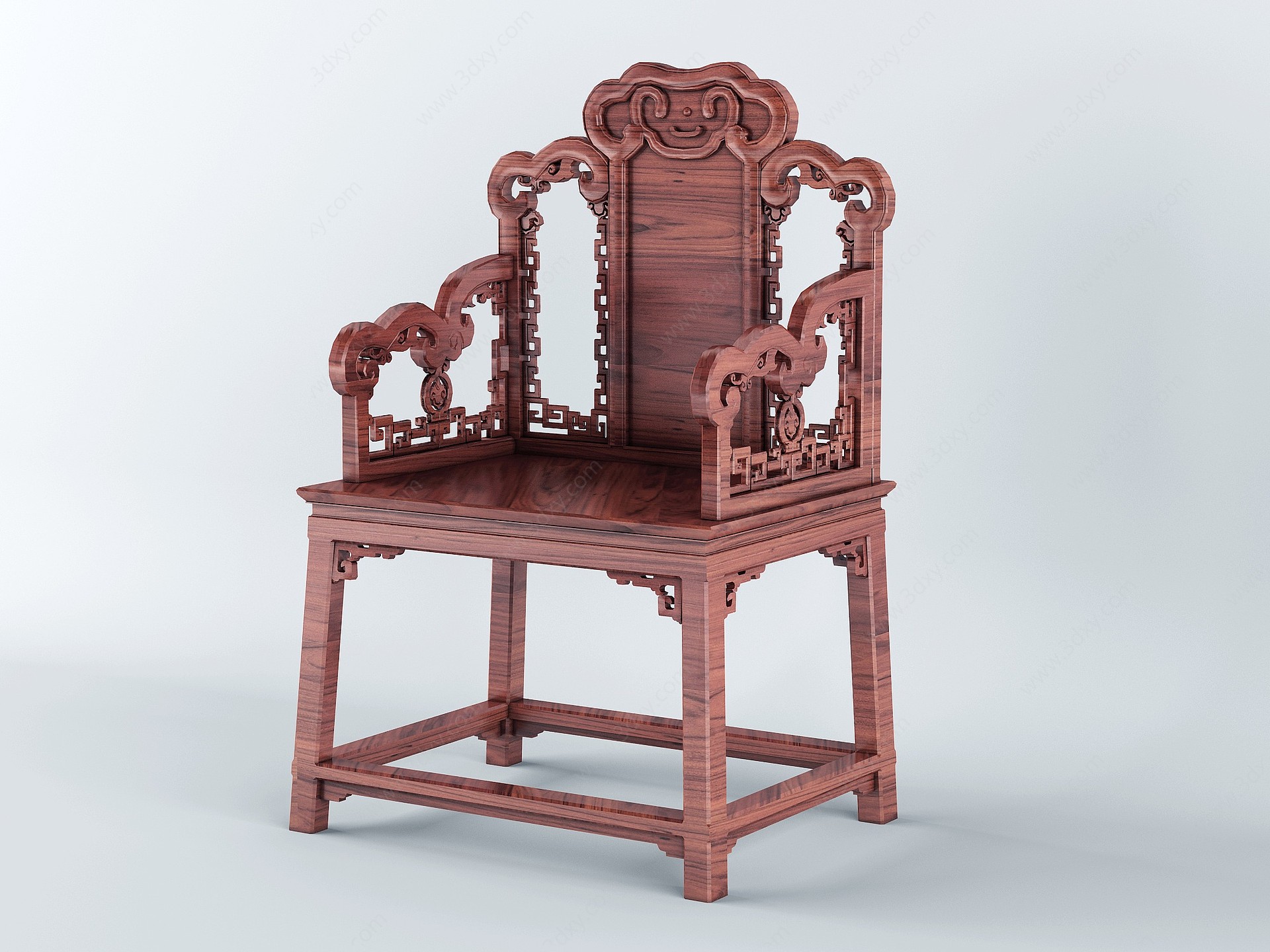 中式古典红木家具太师椅3D模型