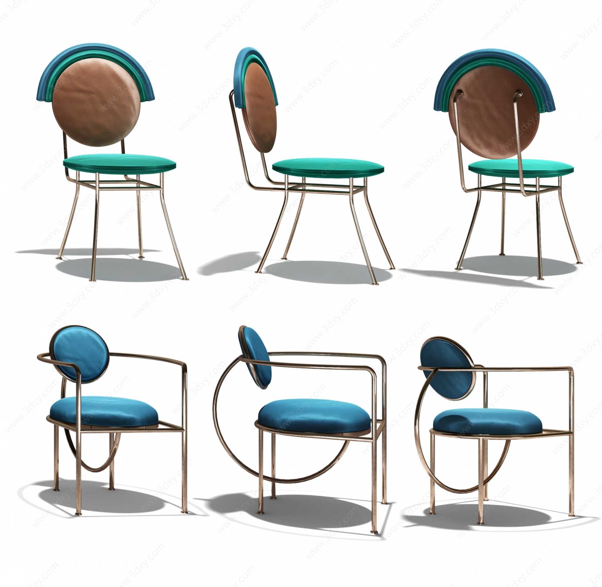 北欧现代休闲椅子3D模型