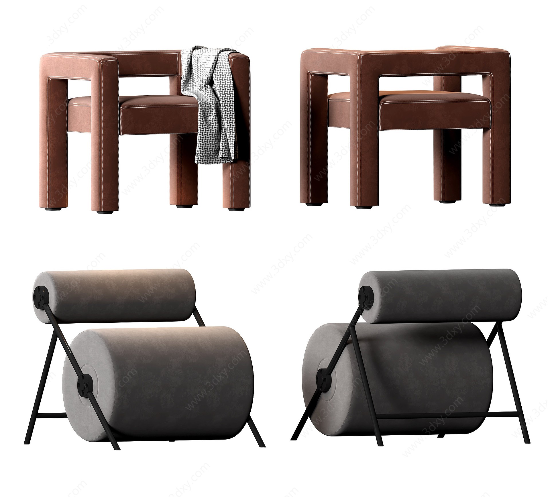 现代单人沙发椅子3D模型