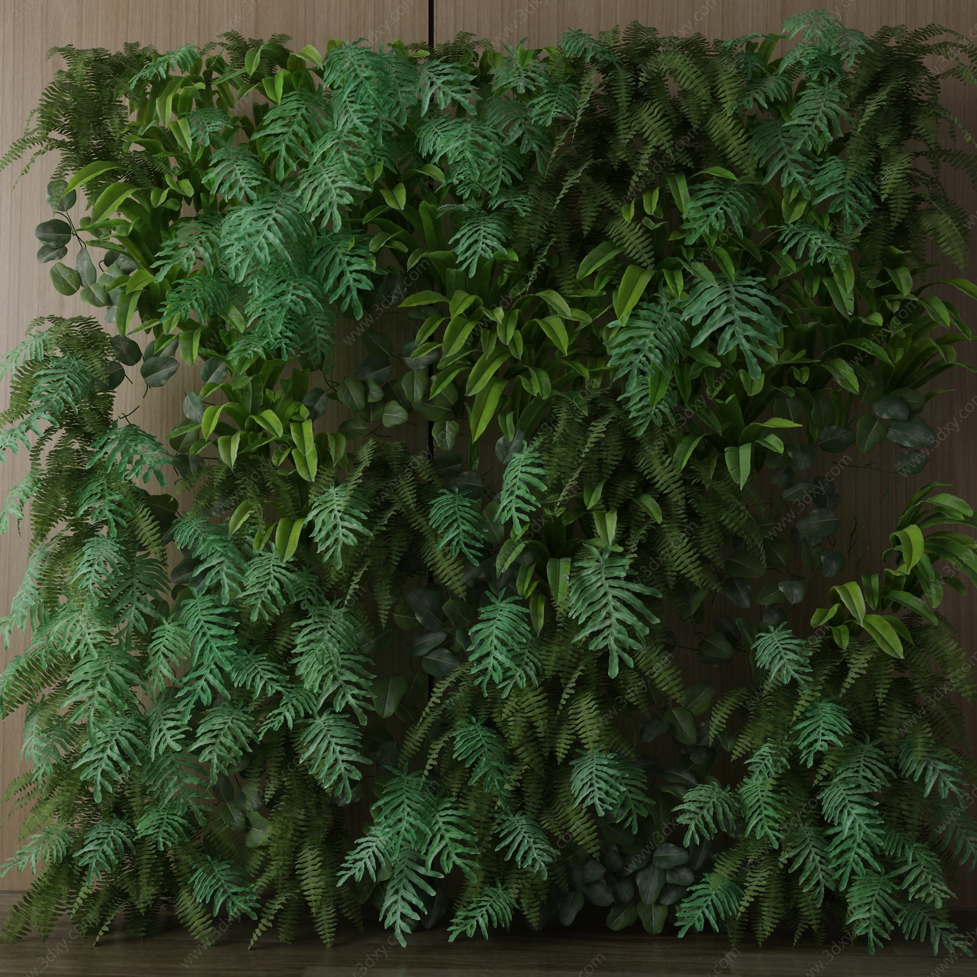 现代植物绿植墙藤蔓3D模型