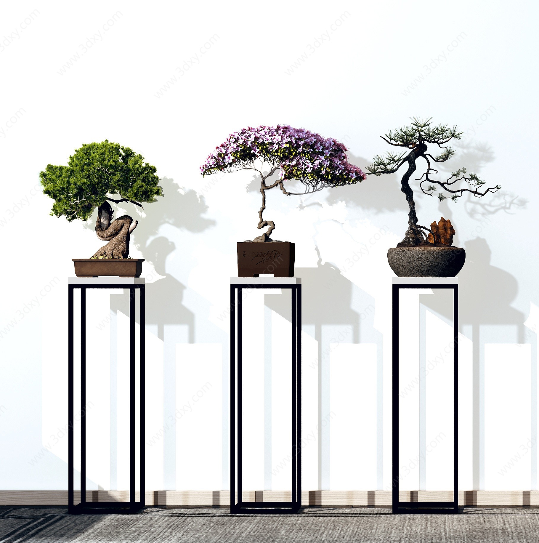 新中式绿植盆栽3D模型