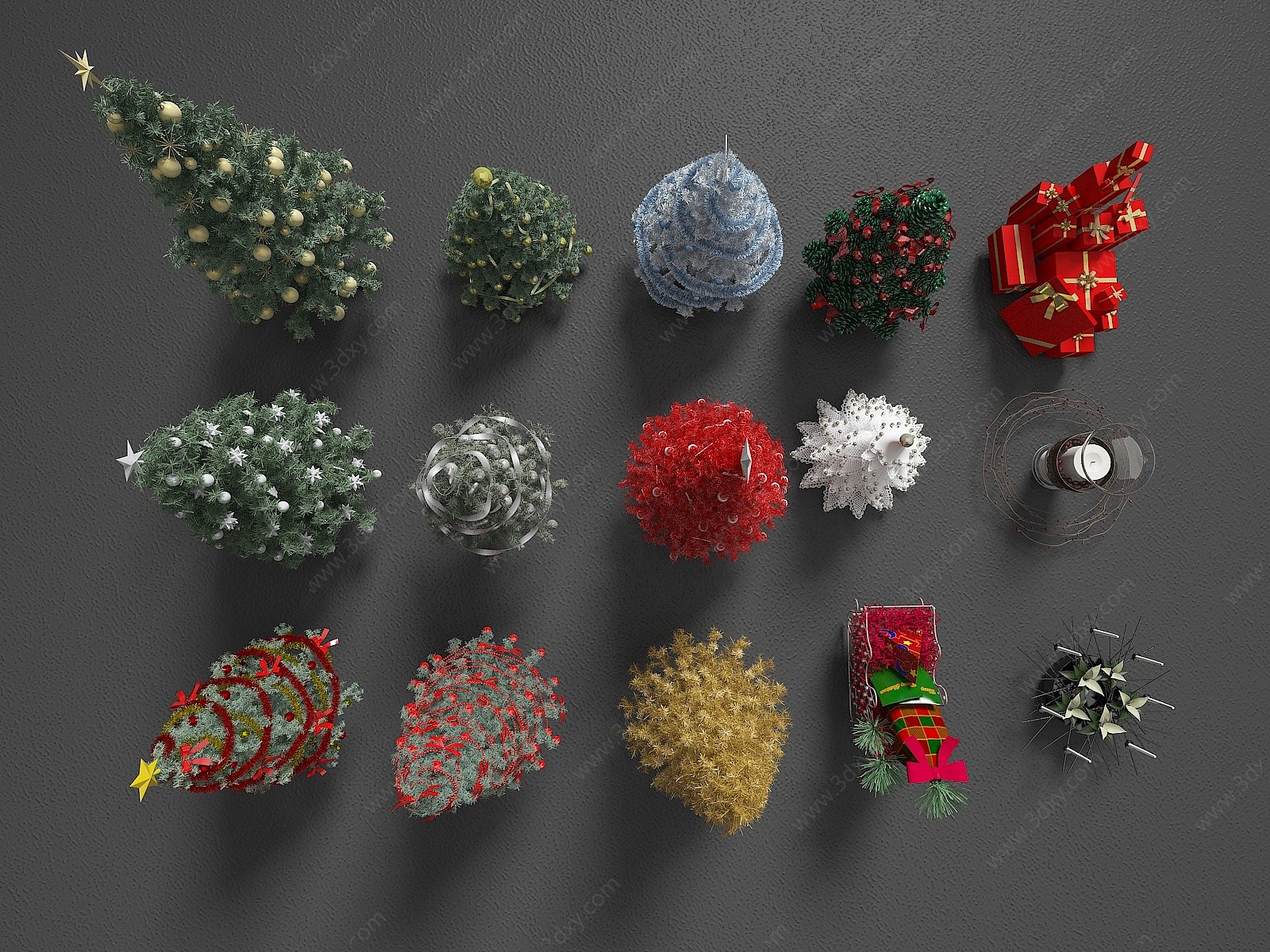圣诞节圣诞树礼物摆件3D模型