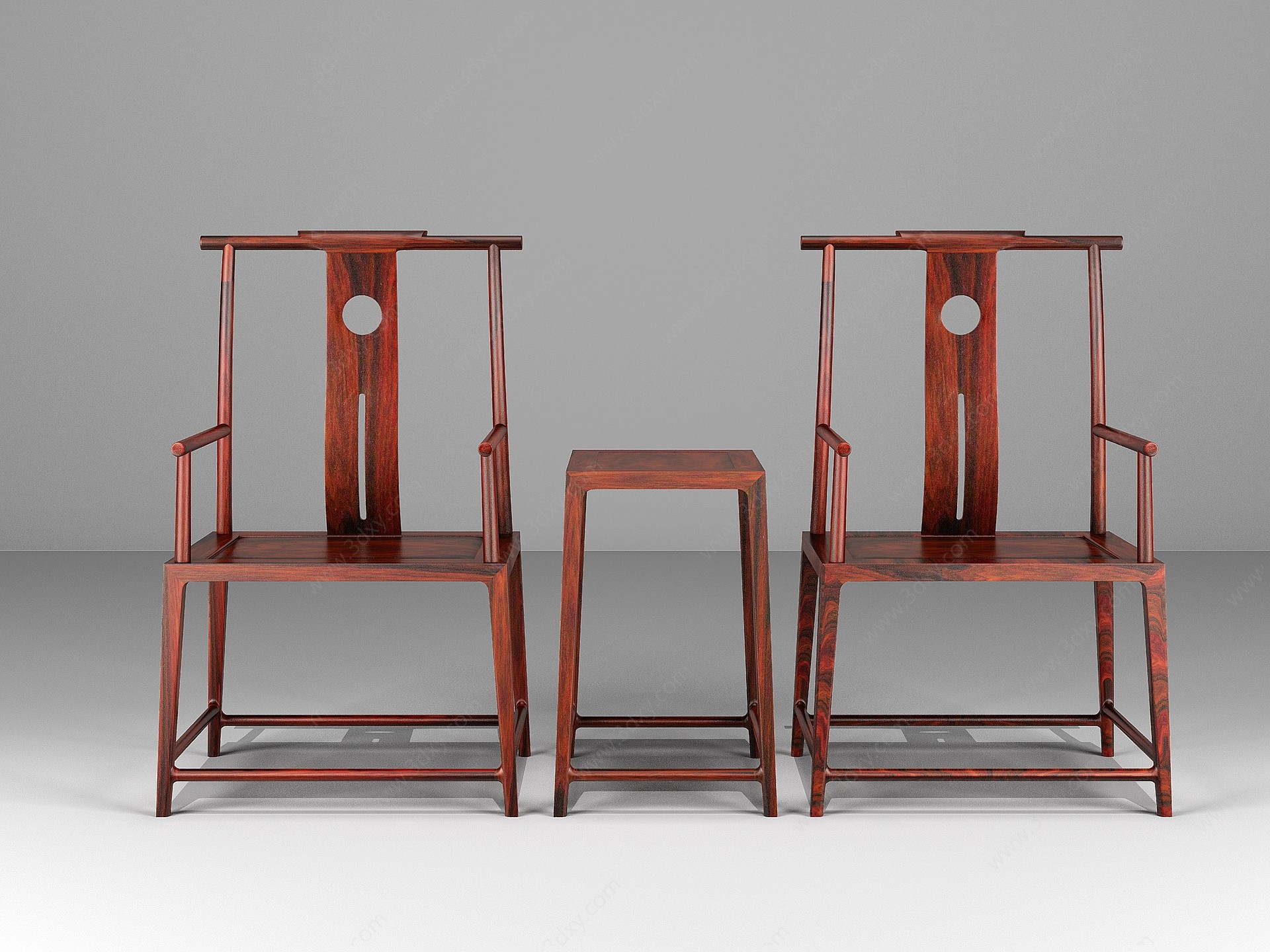 新中式实木椅子3D模型
