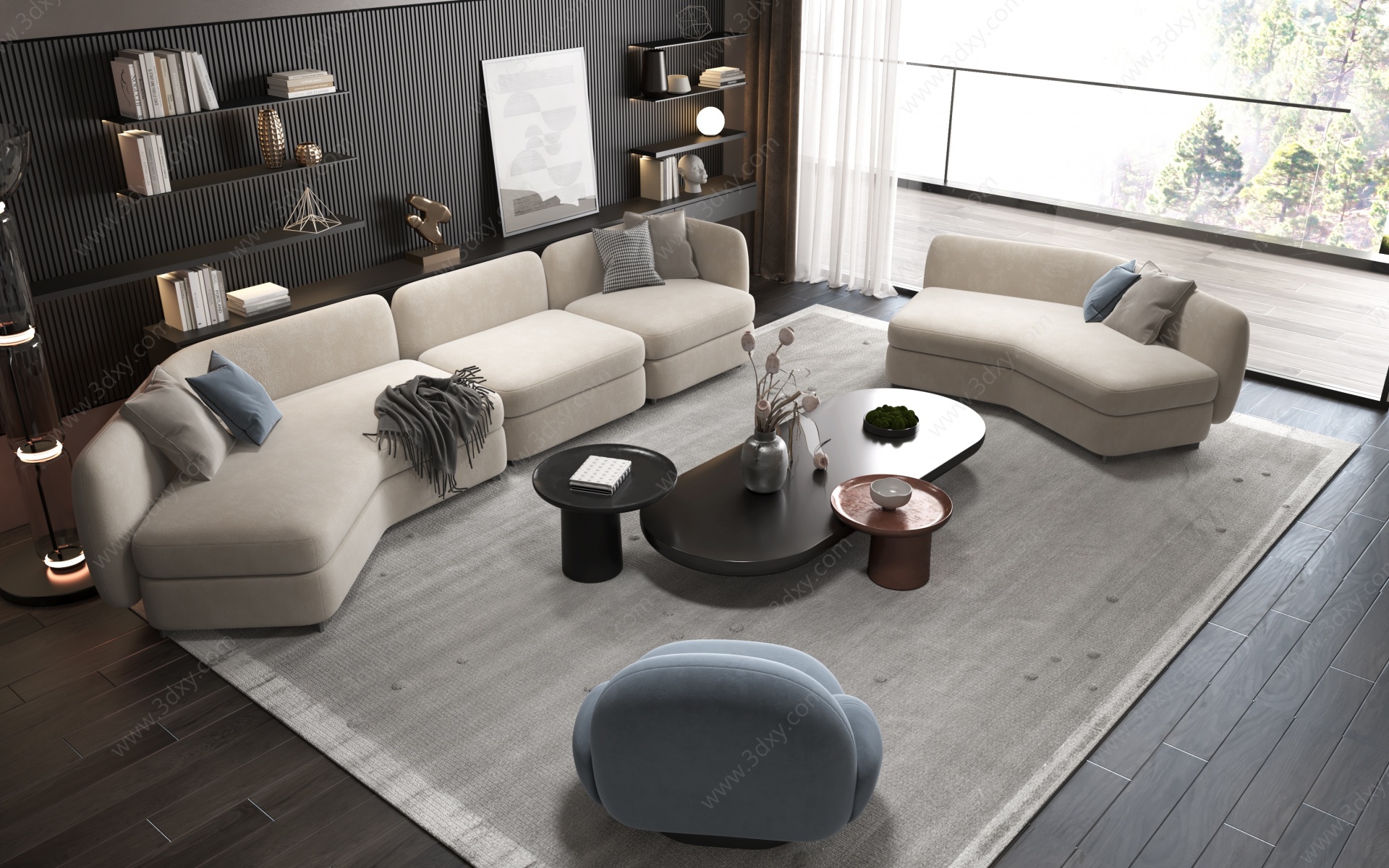 现代风格的沙发3D模型