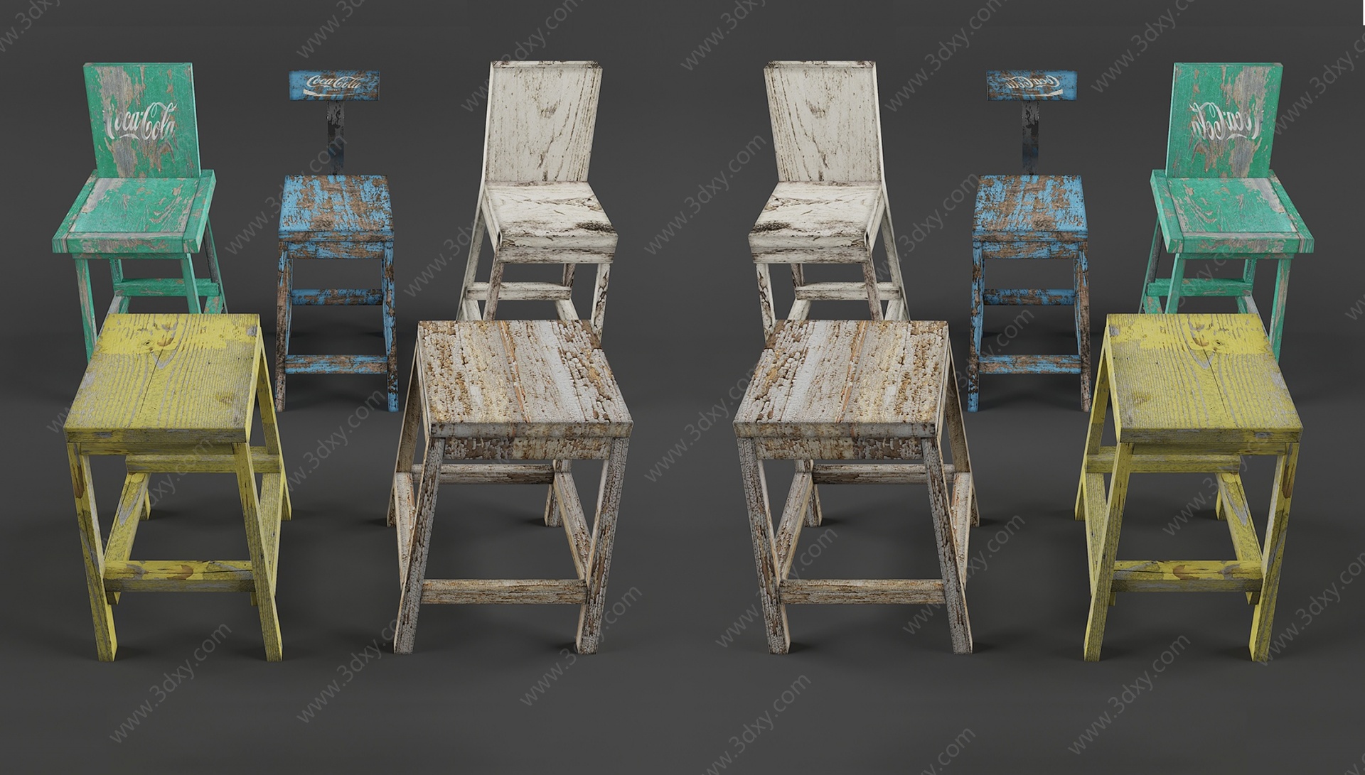 工业风椅子3D模型