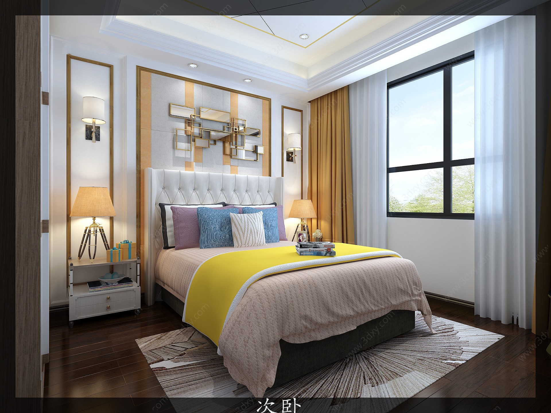 现代卧室房间3D模型