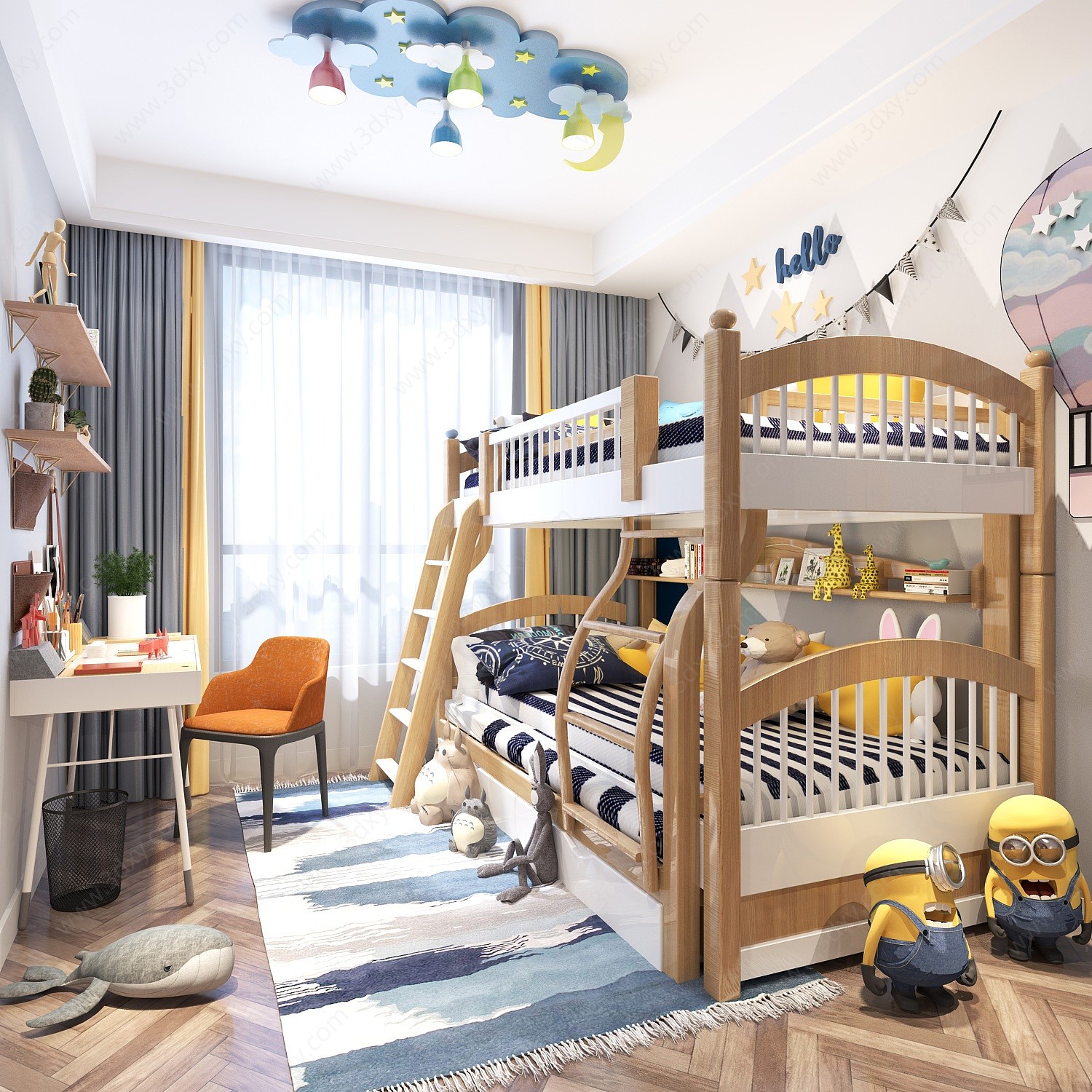 北欧儿童房3D模型