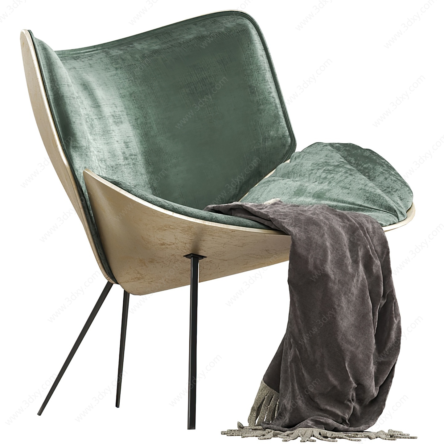 现代休闲椅单人沙发椅3D模型