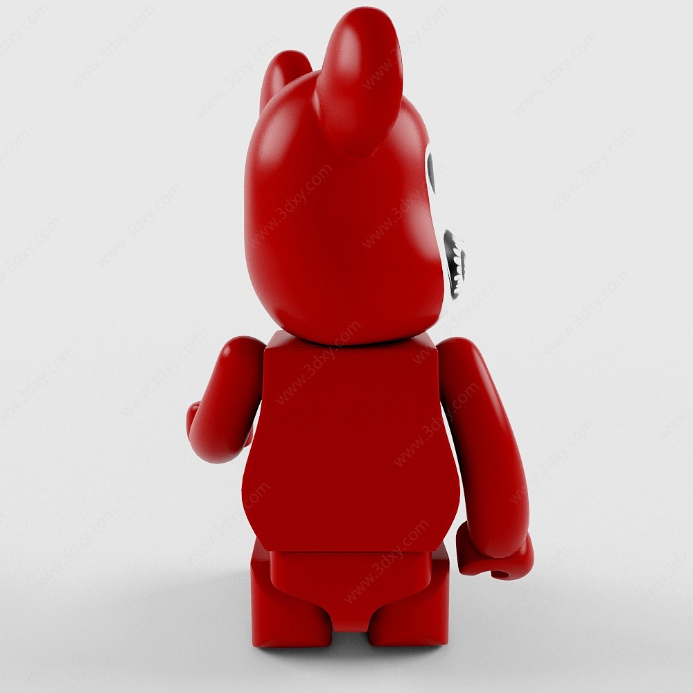 现代积木熊暴力熊玩具3D模型