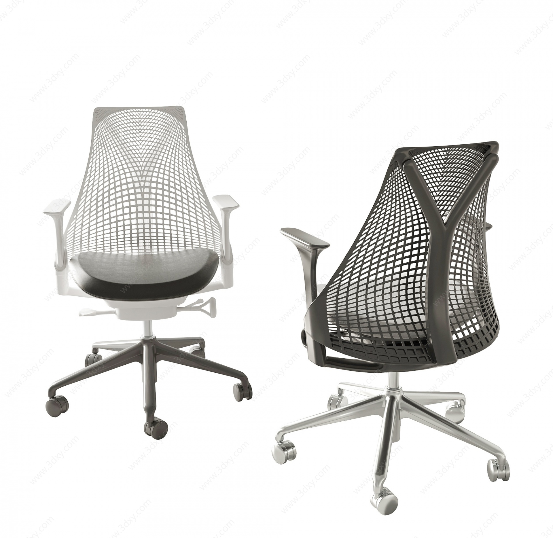 现代办公椅转椅3D模型
