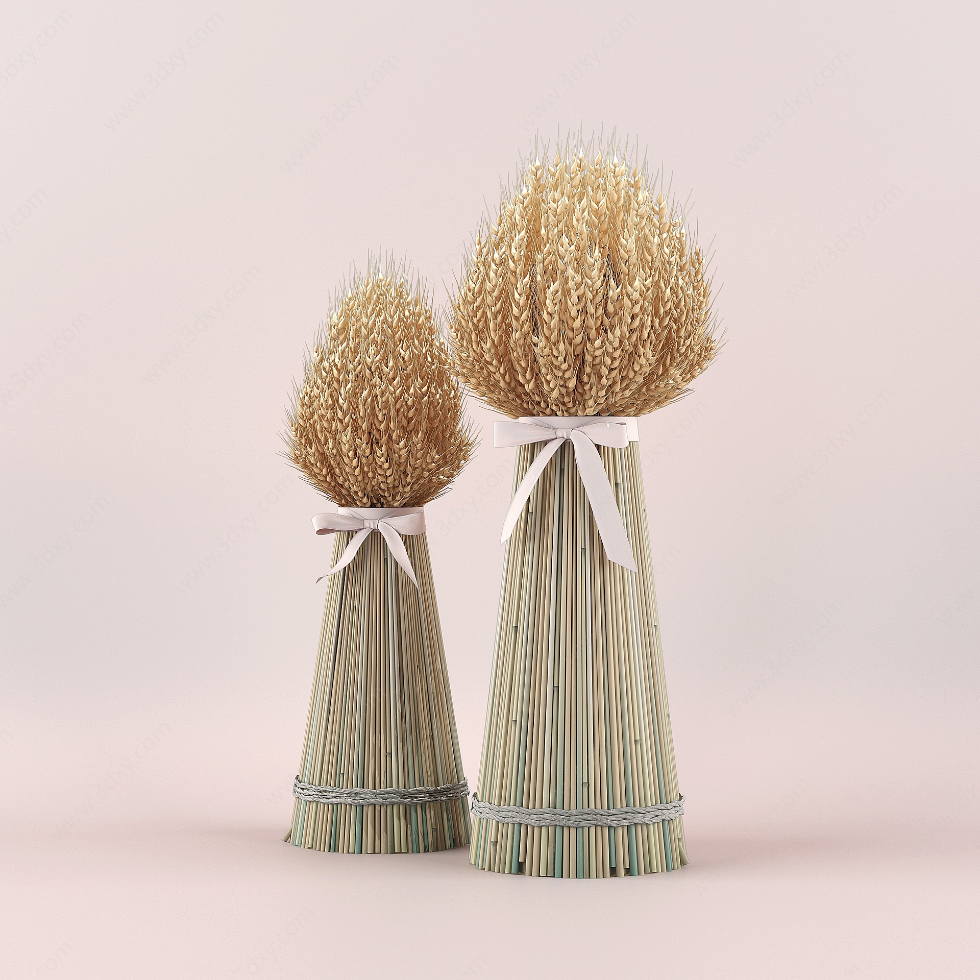小麦稻草麦穗3D模型