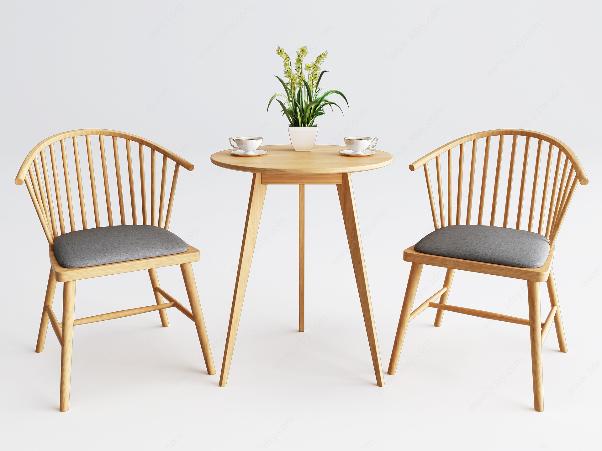 现代北欧餐桌椅3D模型