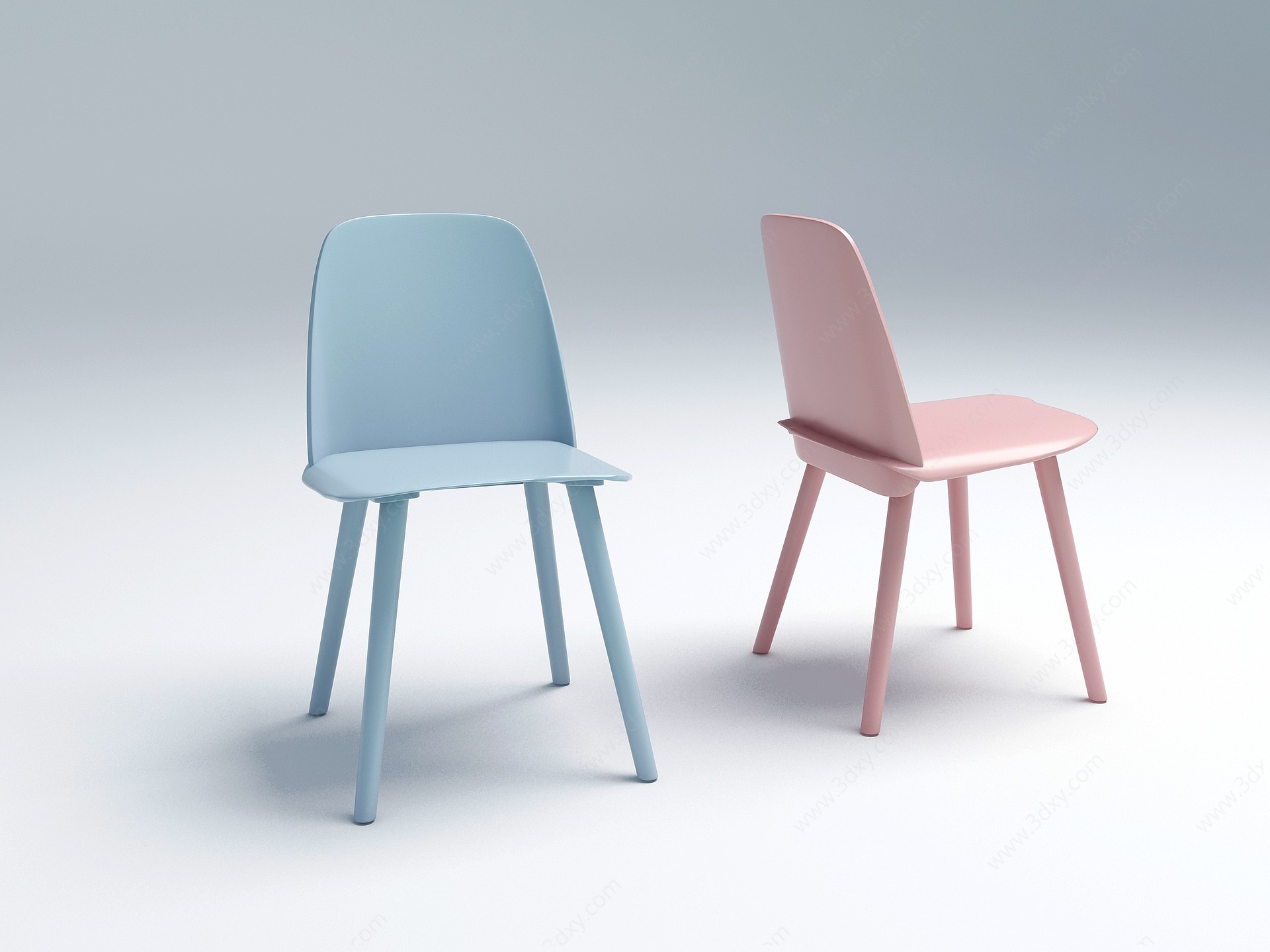 北欧餐椅休闲椅书桌椅3D模型