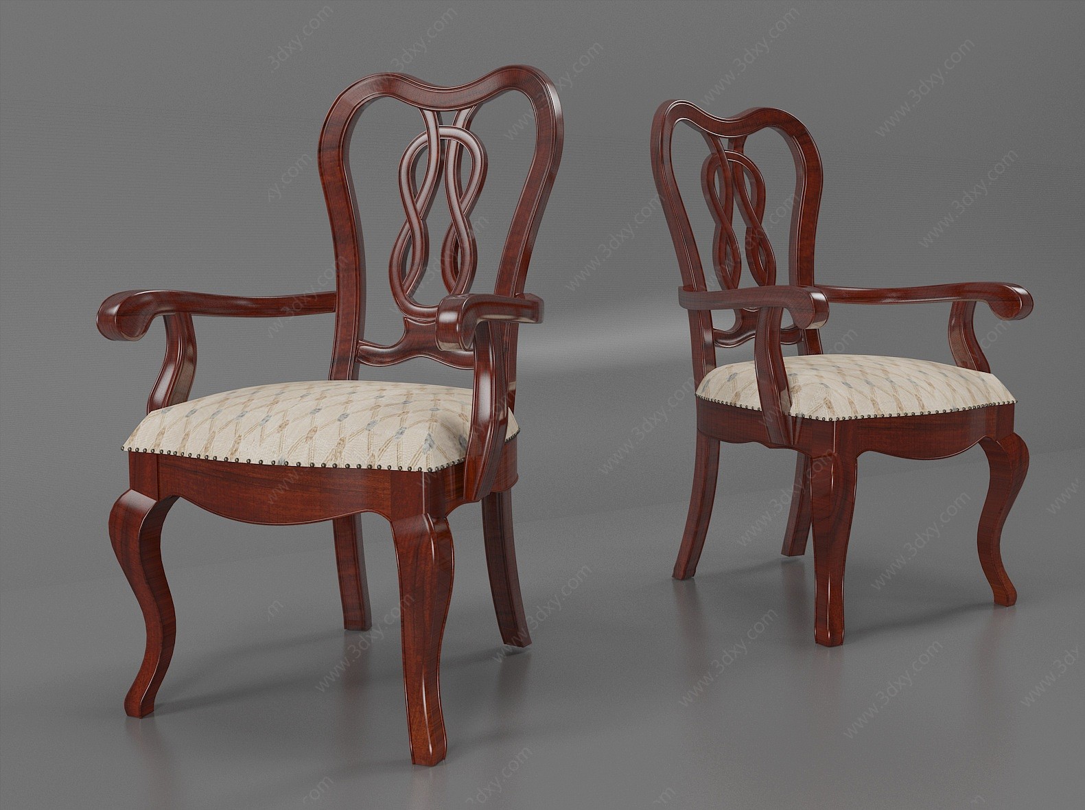 欧式客厅餐椅椅子3D模型