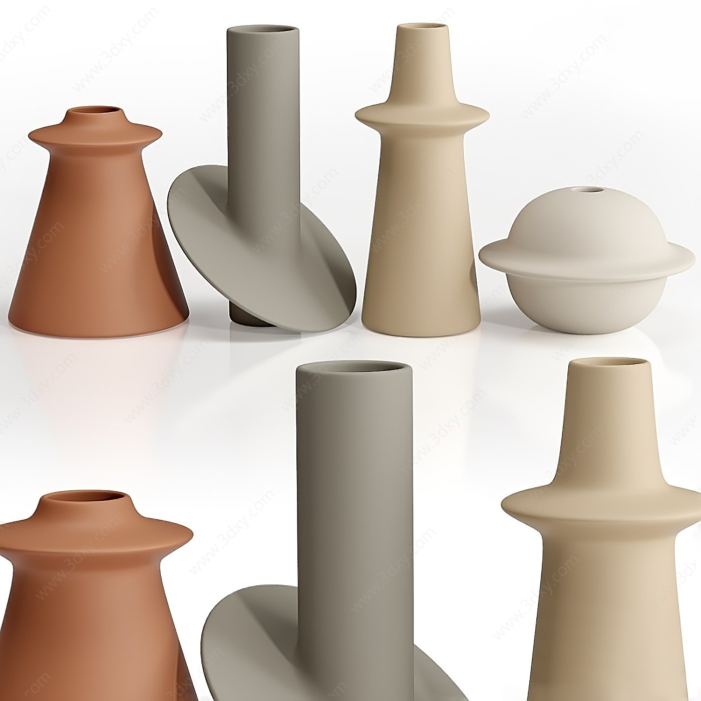 现代陶瓷器皿3D模型