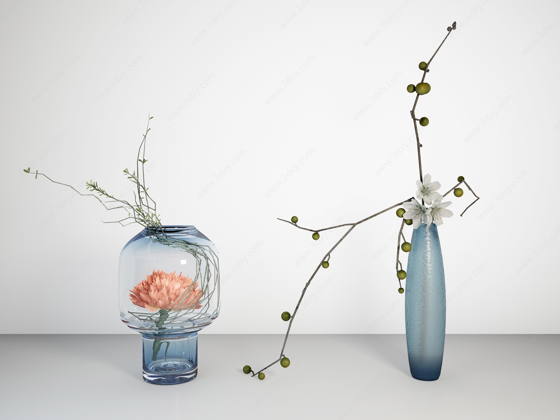 现代花艺花瓶3D模型