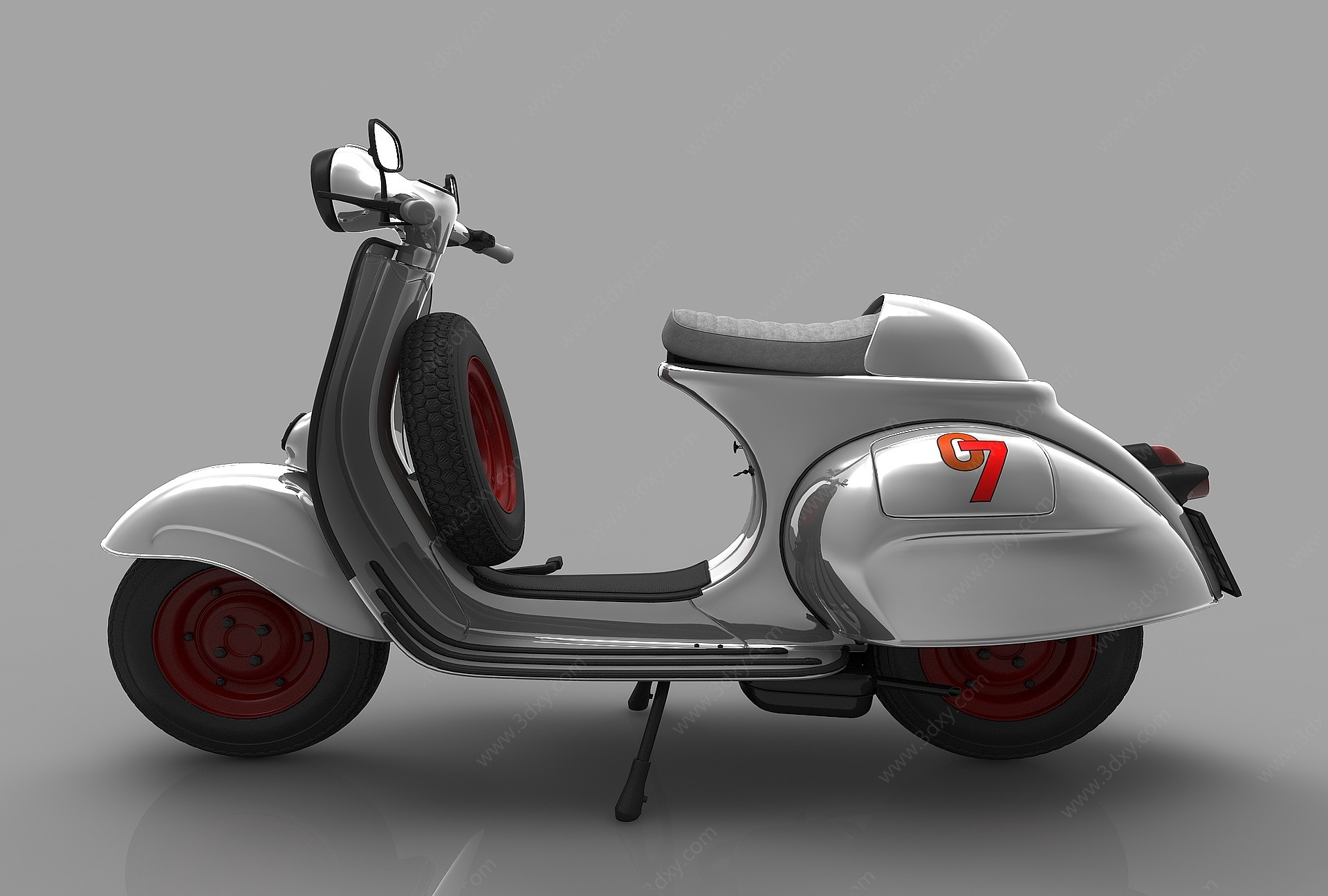 现代风格摩托车3D模型