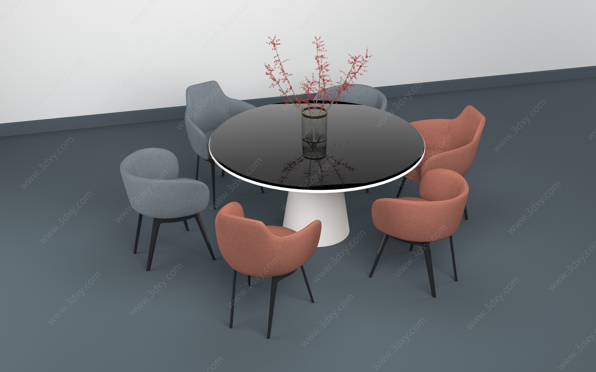 现代圆桌3D模型