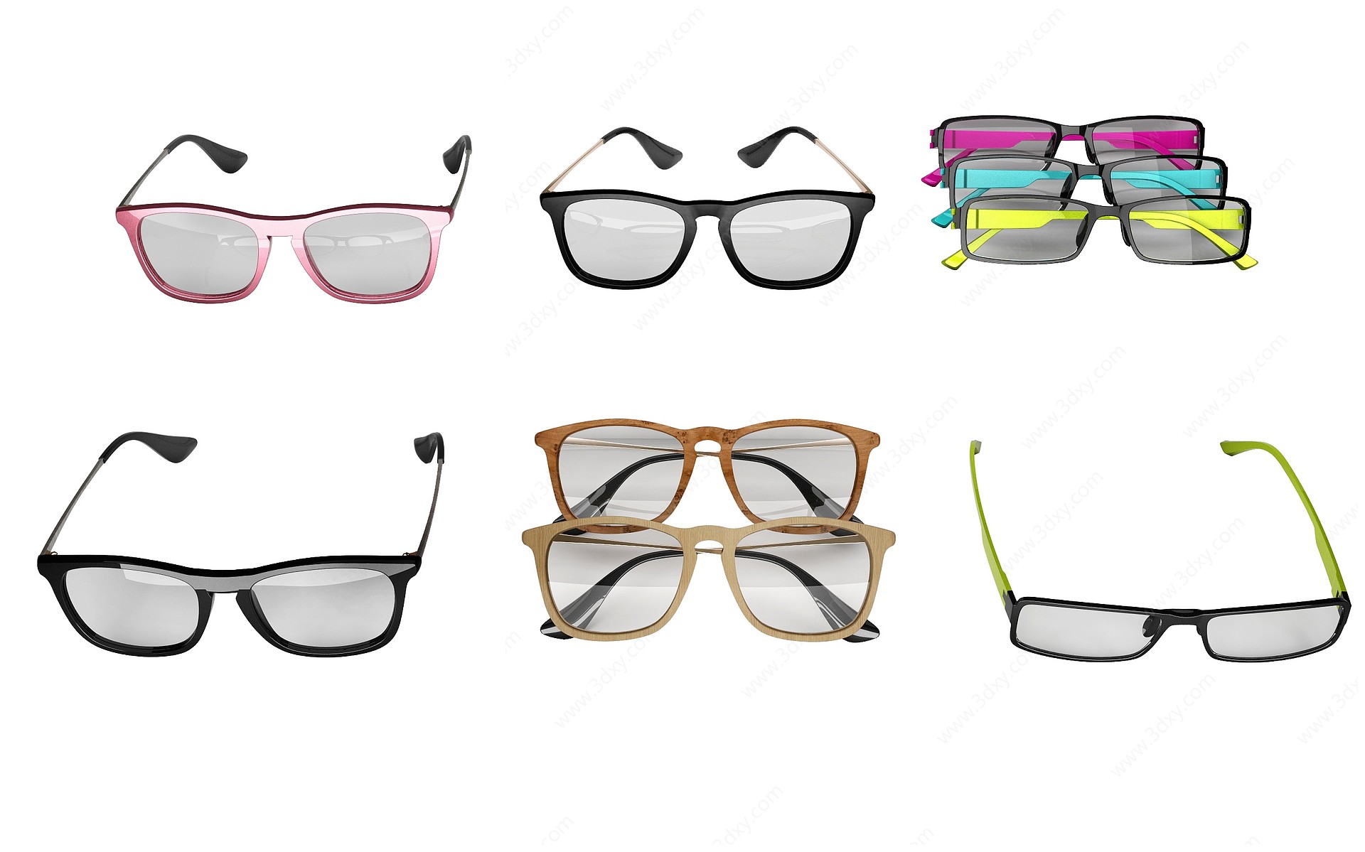 现代眼镜墨镜展架3D模型
