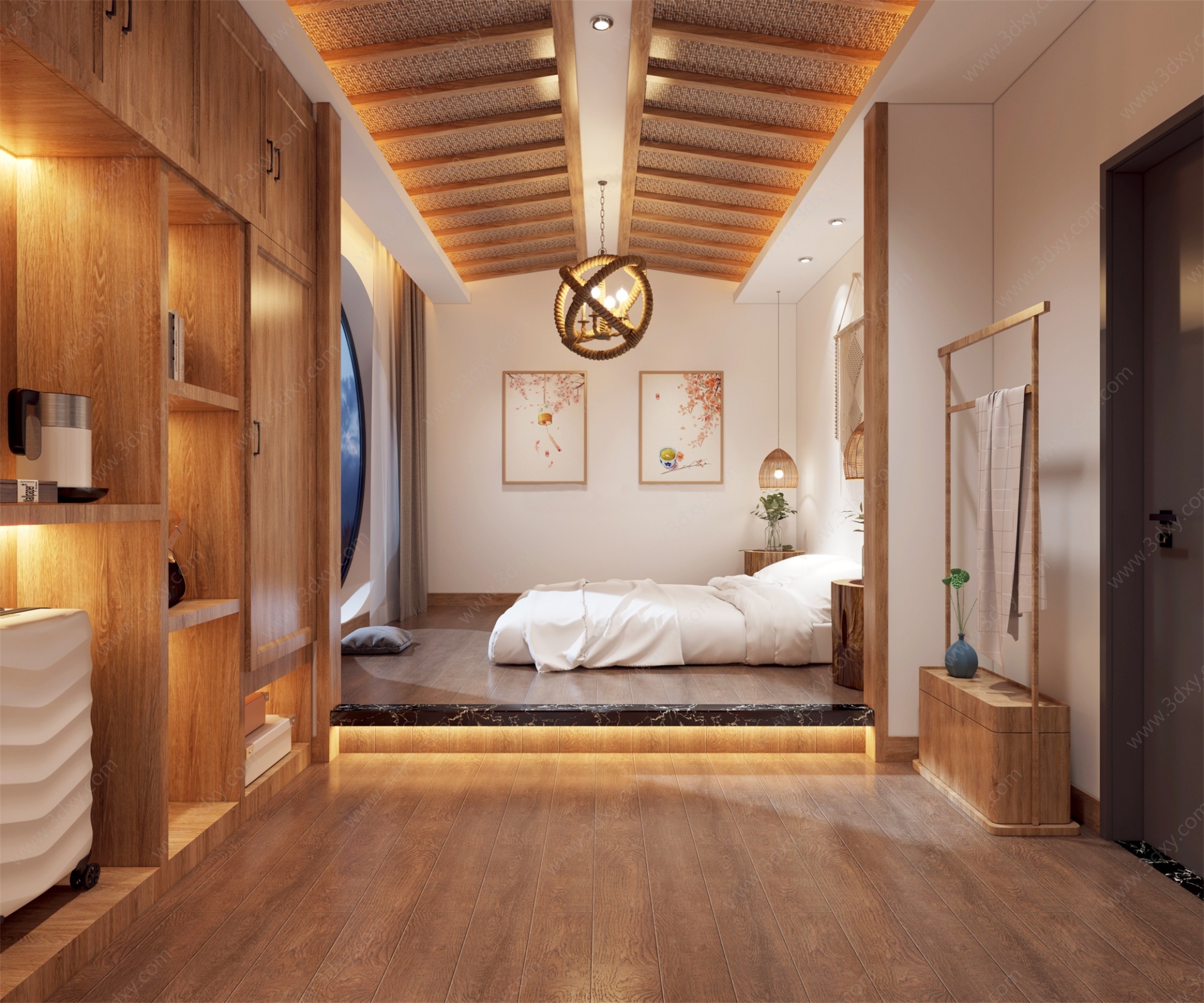 日式民宿客房3D模型