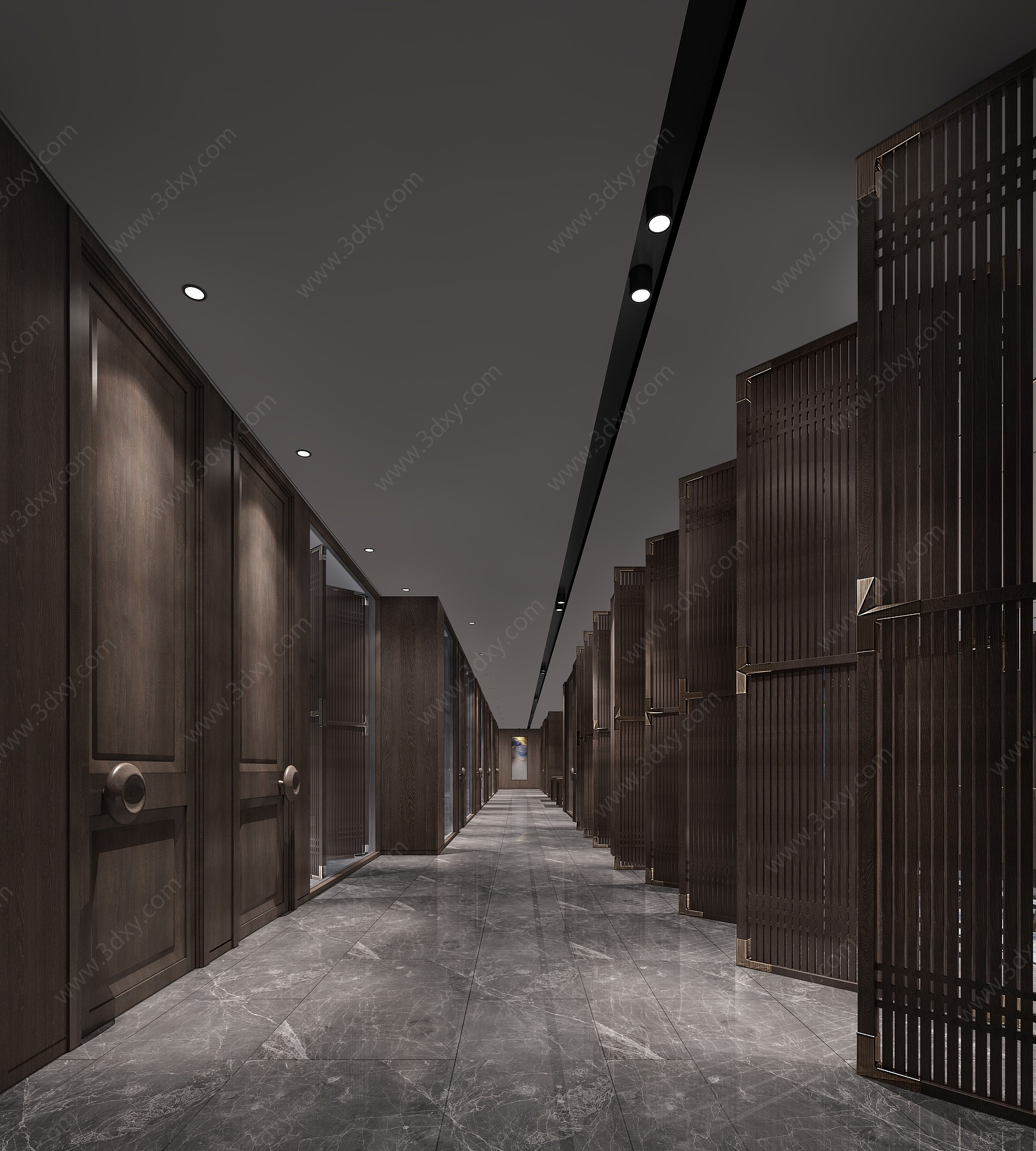新中式走廊3D模型