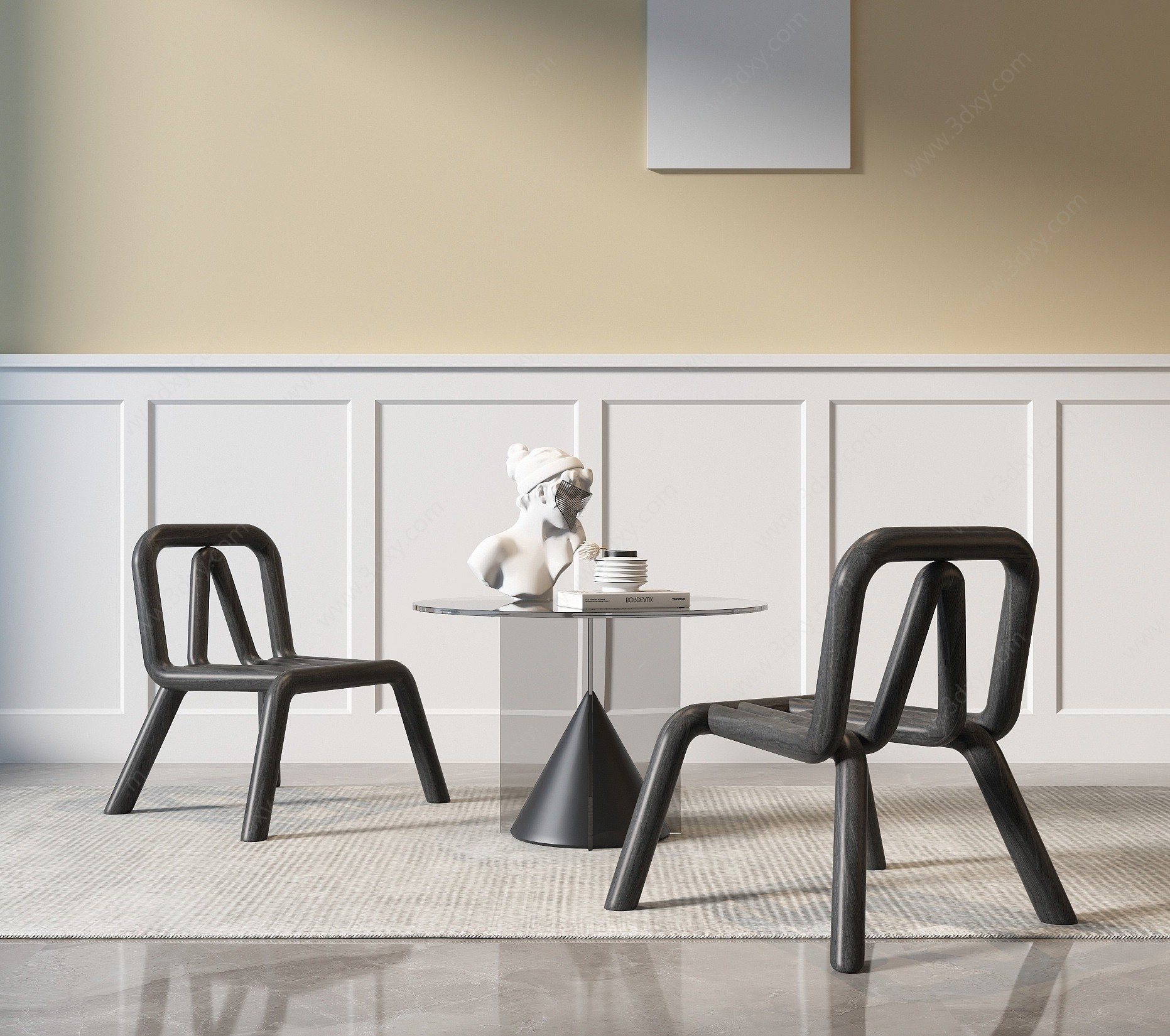 现代休闲桌椅3D模型