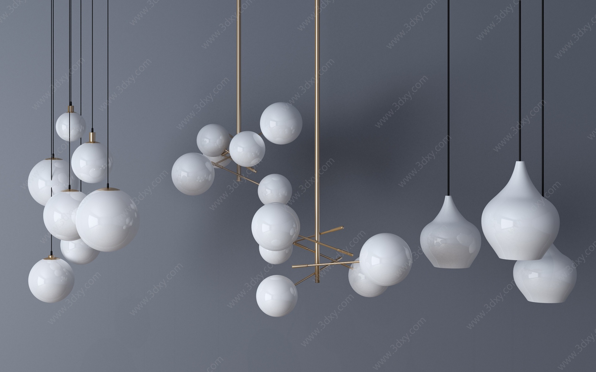 北欧吊灯泡吊灯3D模型