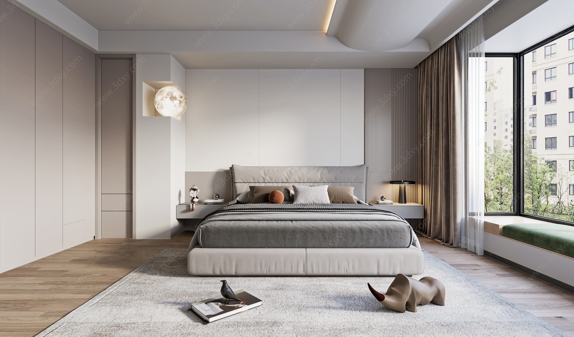 现代家居卧室33D模型
