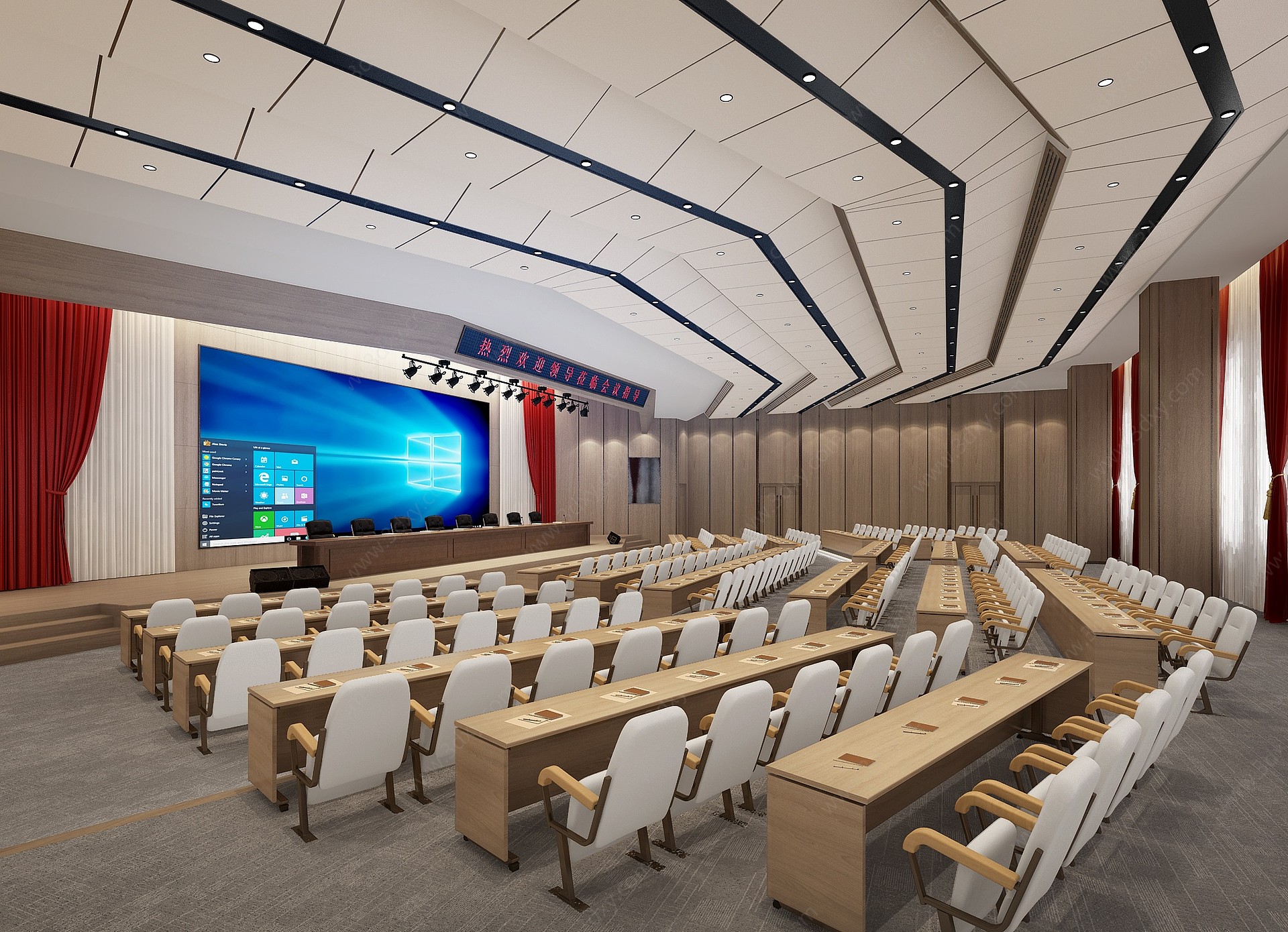 大会议厅多功能厅3D模型