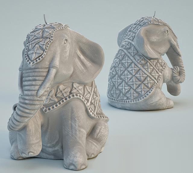 大象雕塑摆件3D模型
