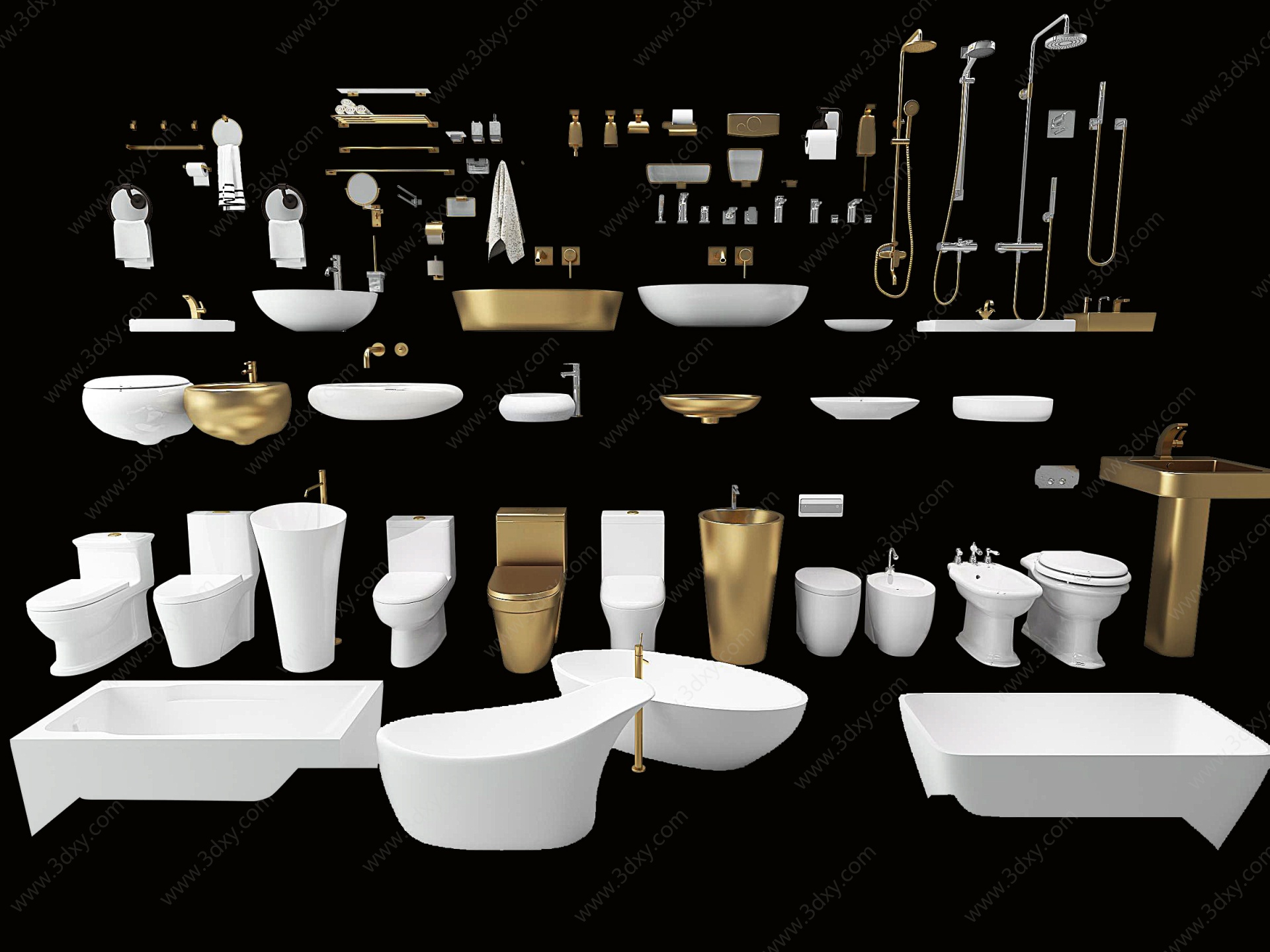 简欧洗手间卫浴3D模型