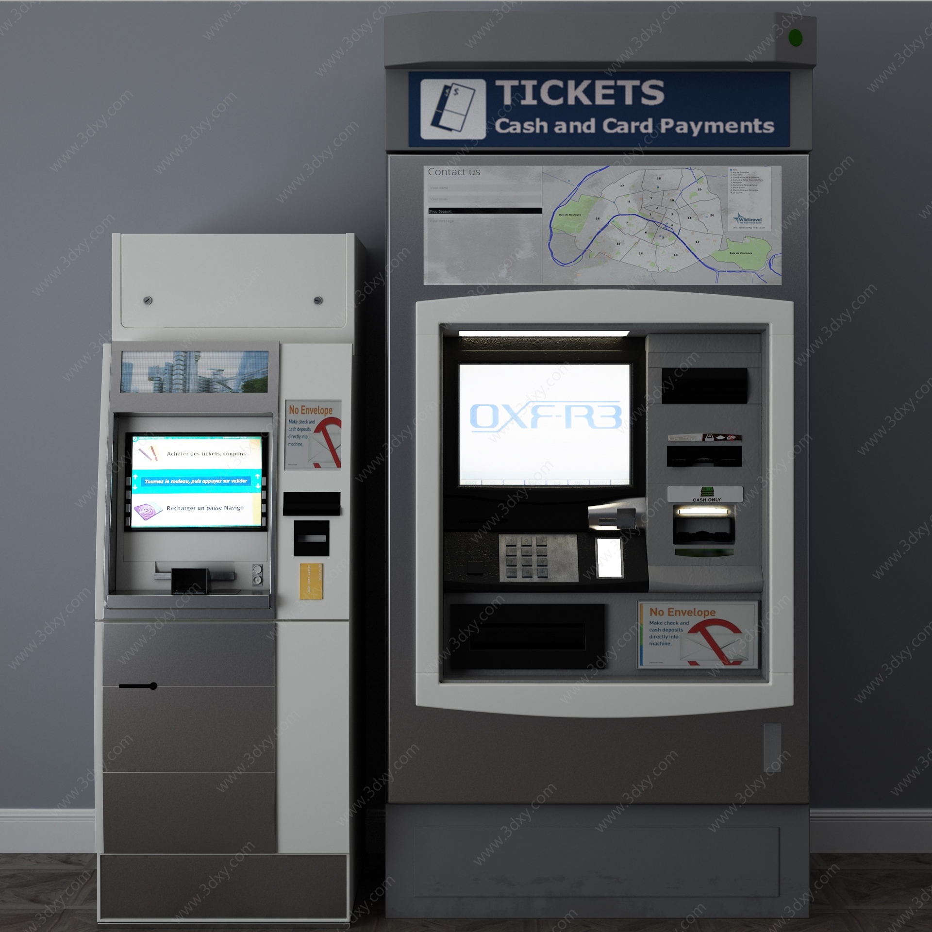 现代ATM取款机3D模型
