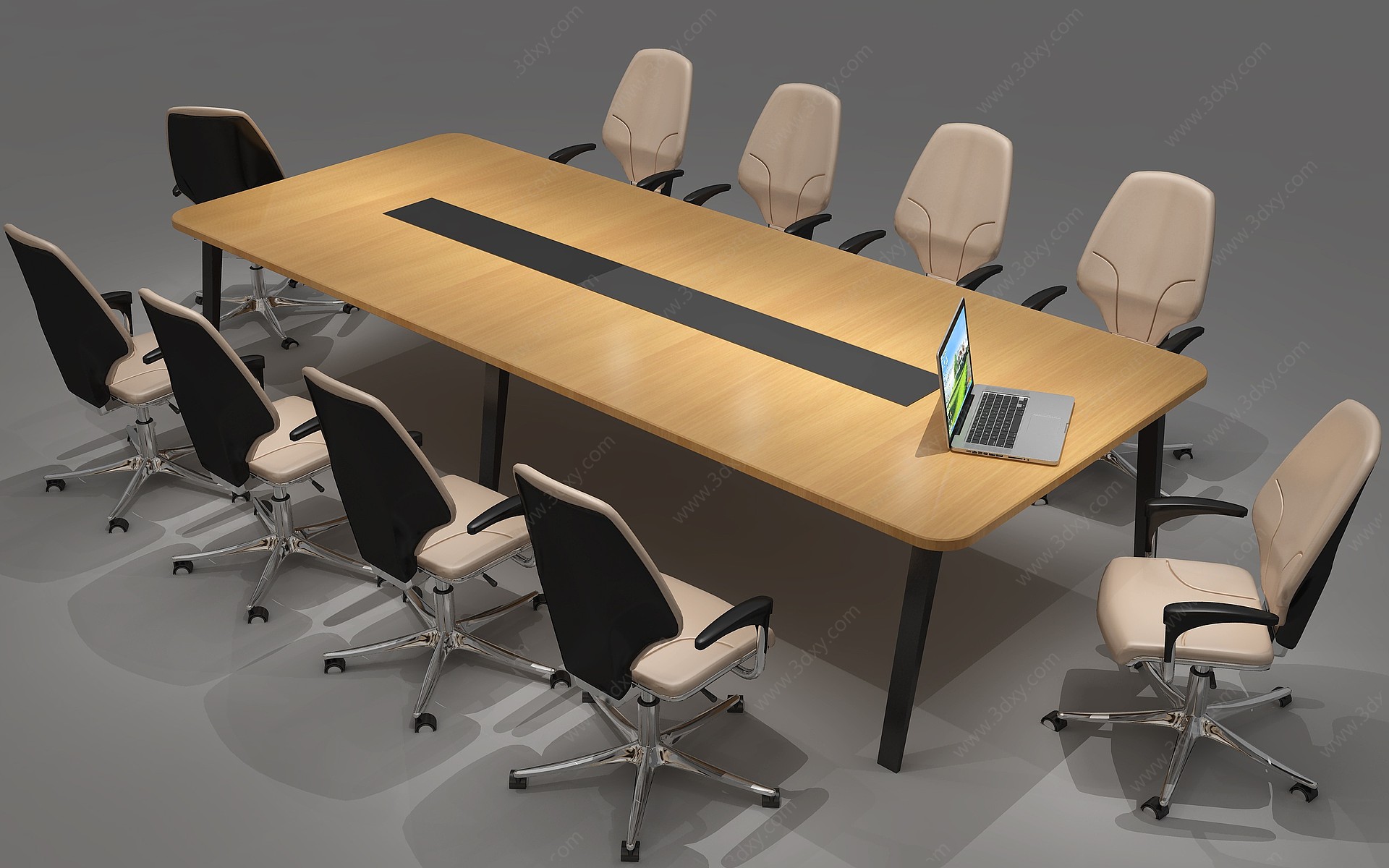 现代会议桌休闲桌办公桌3D模型