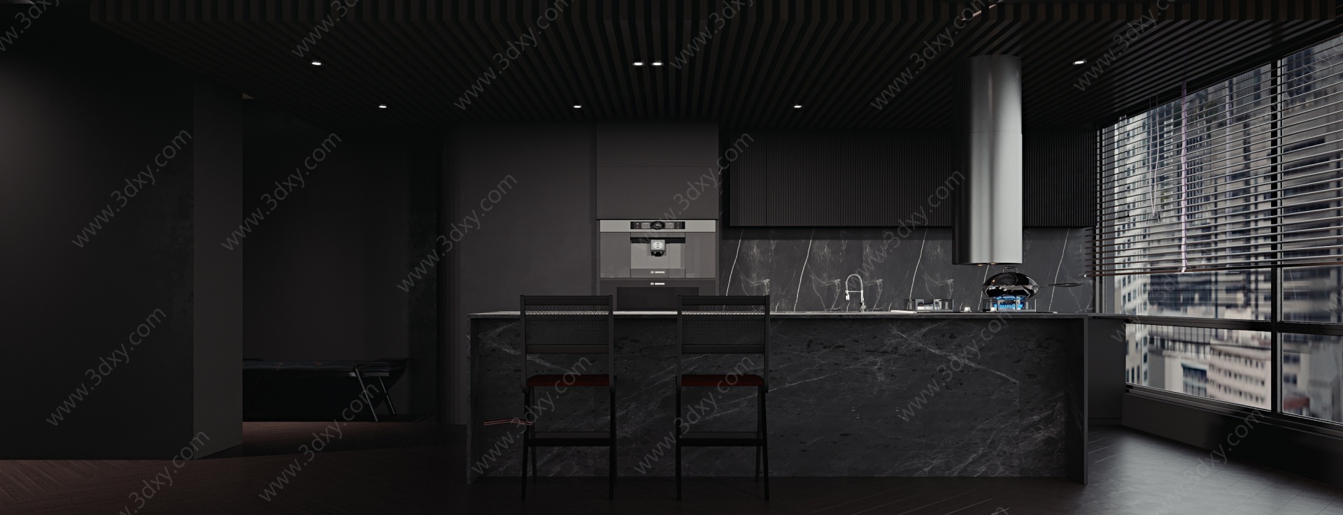 现代客餐厅3D模型