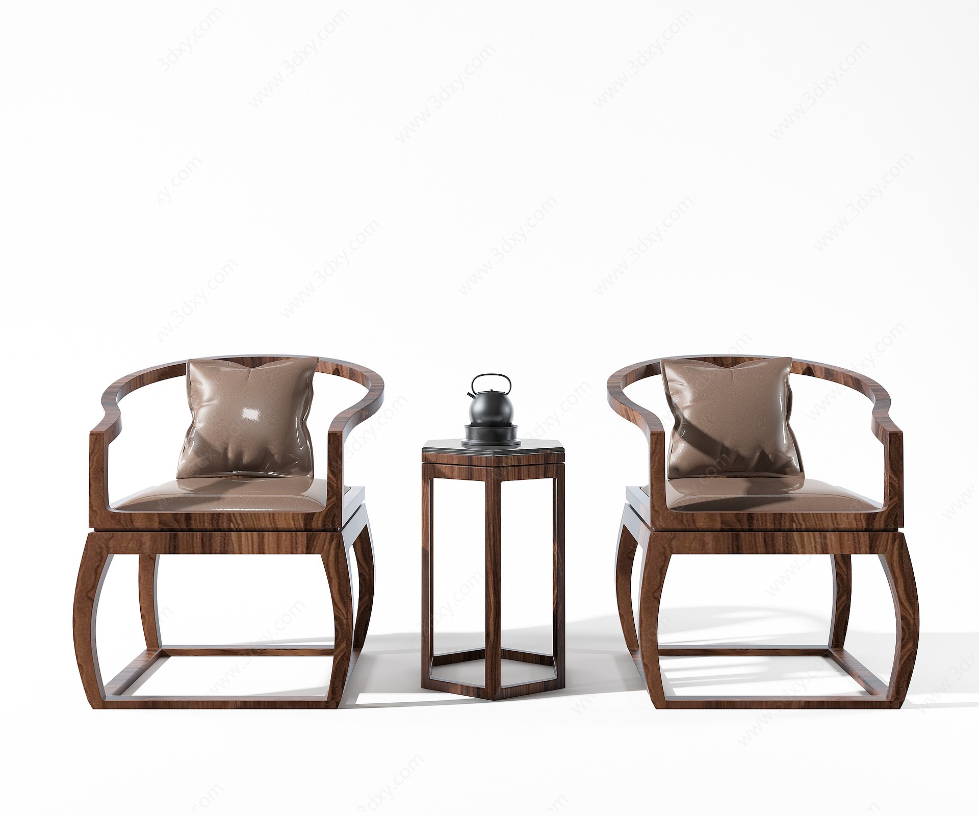 新中式椅子休闲椅3D模型