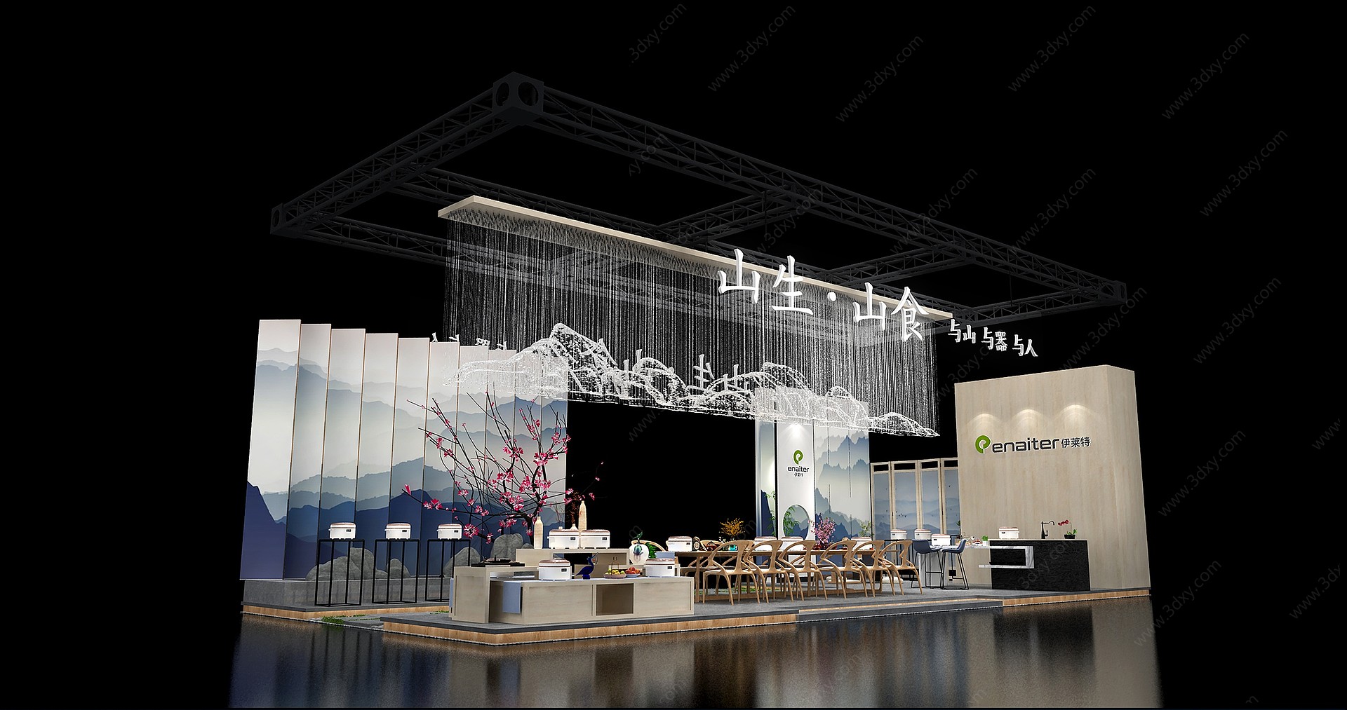 新中式展厅3D模型