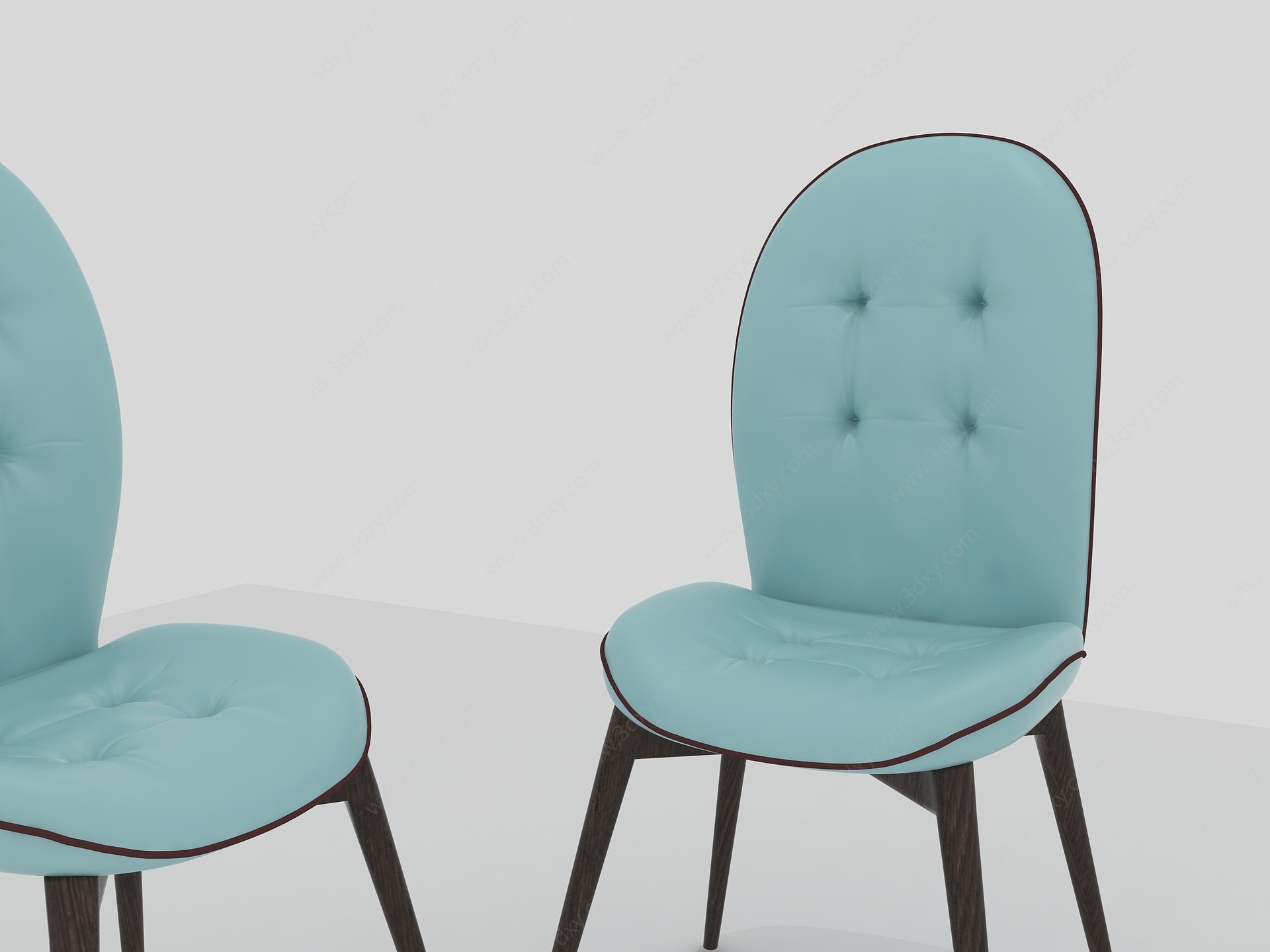 现代皮革单椅3D模型
