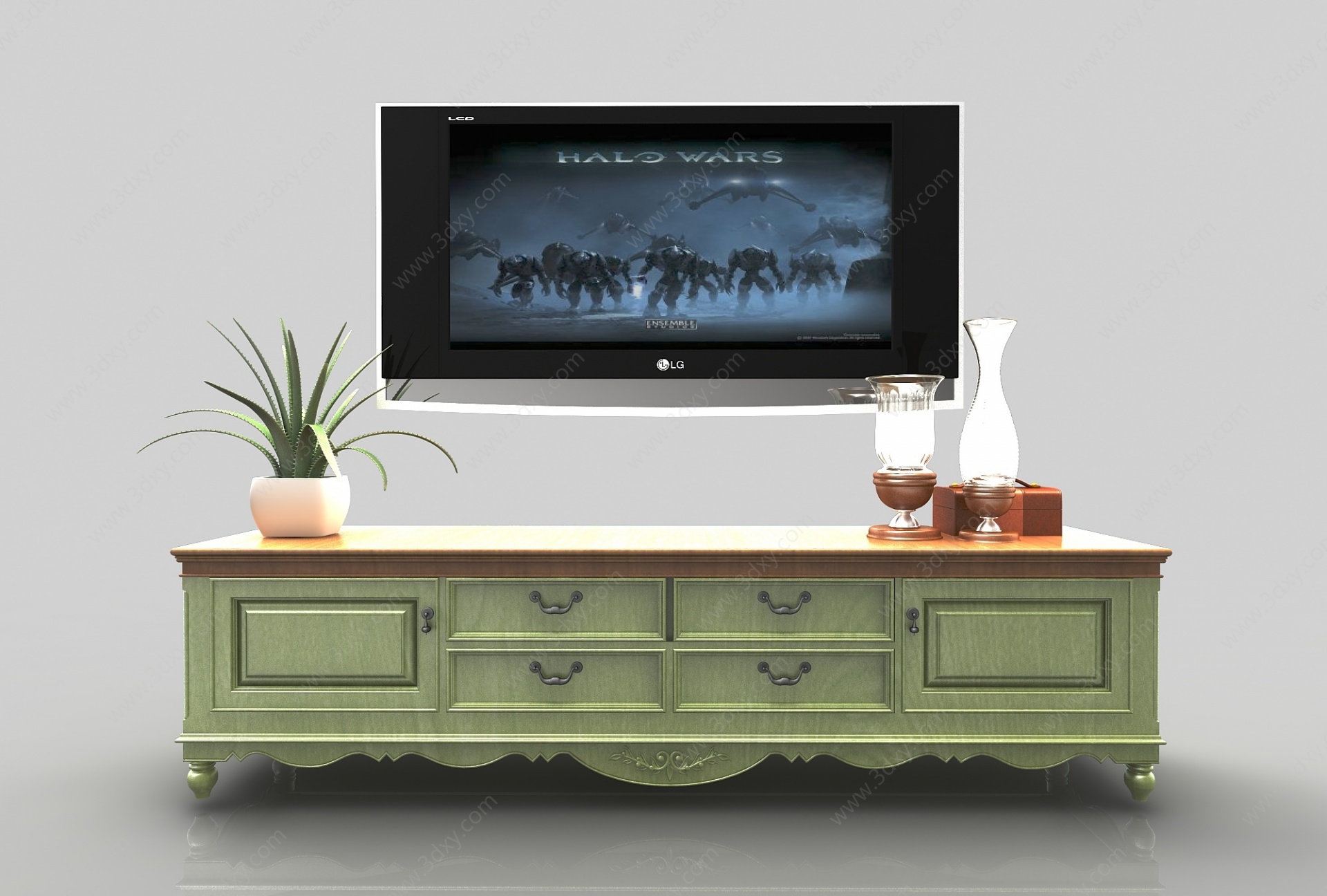 现代风格电视柜3D模型
