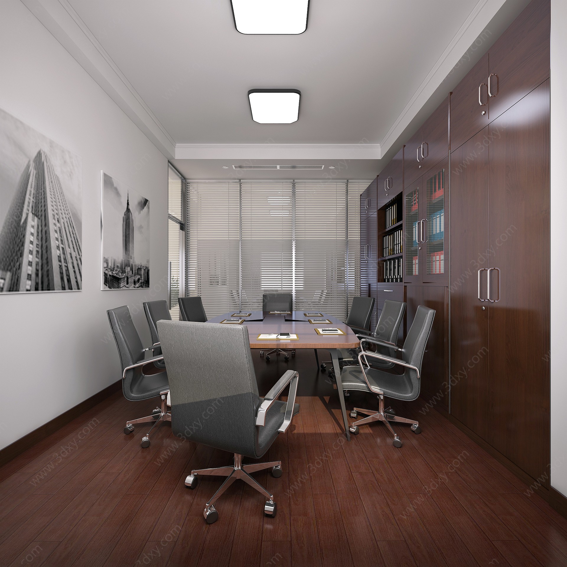 现代小型会议室3D模型