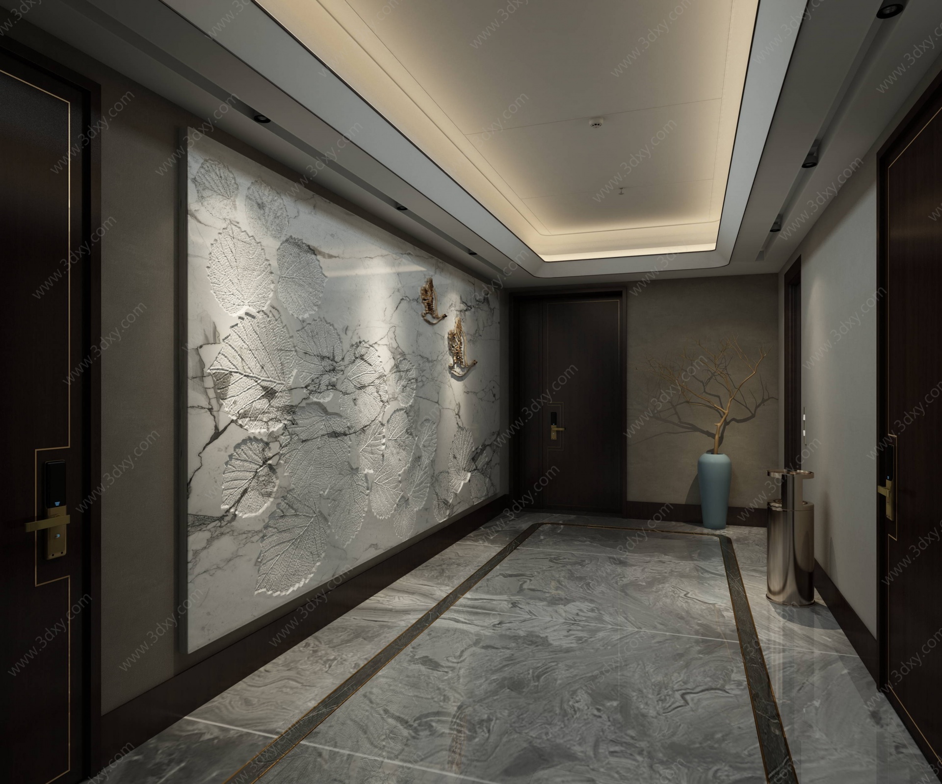 新中式酒店电梯间3D模型