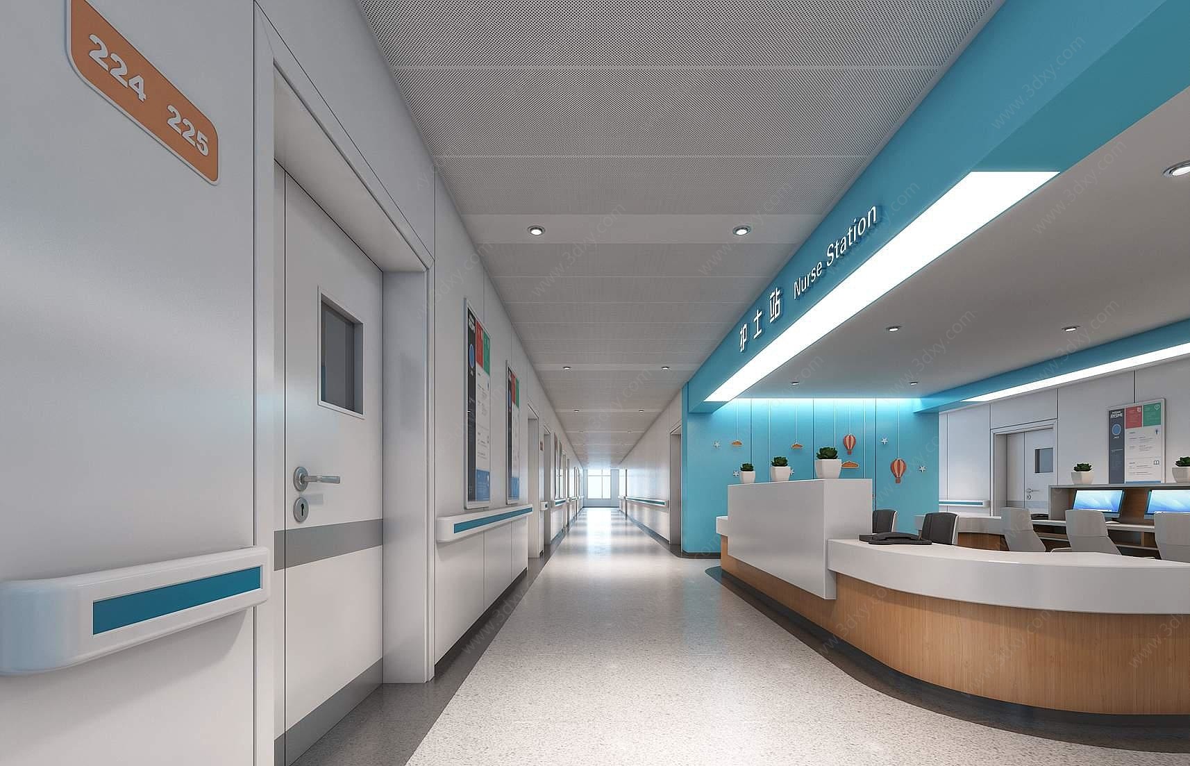 儿童医院急诊大厅3D模型