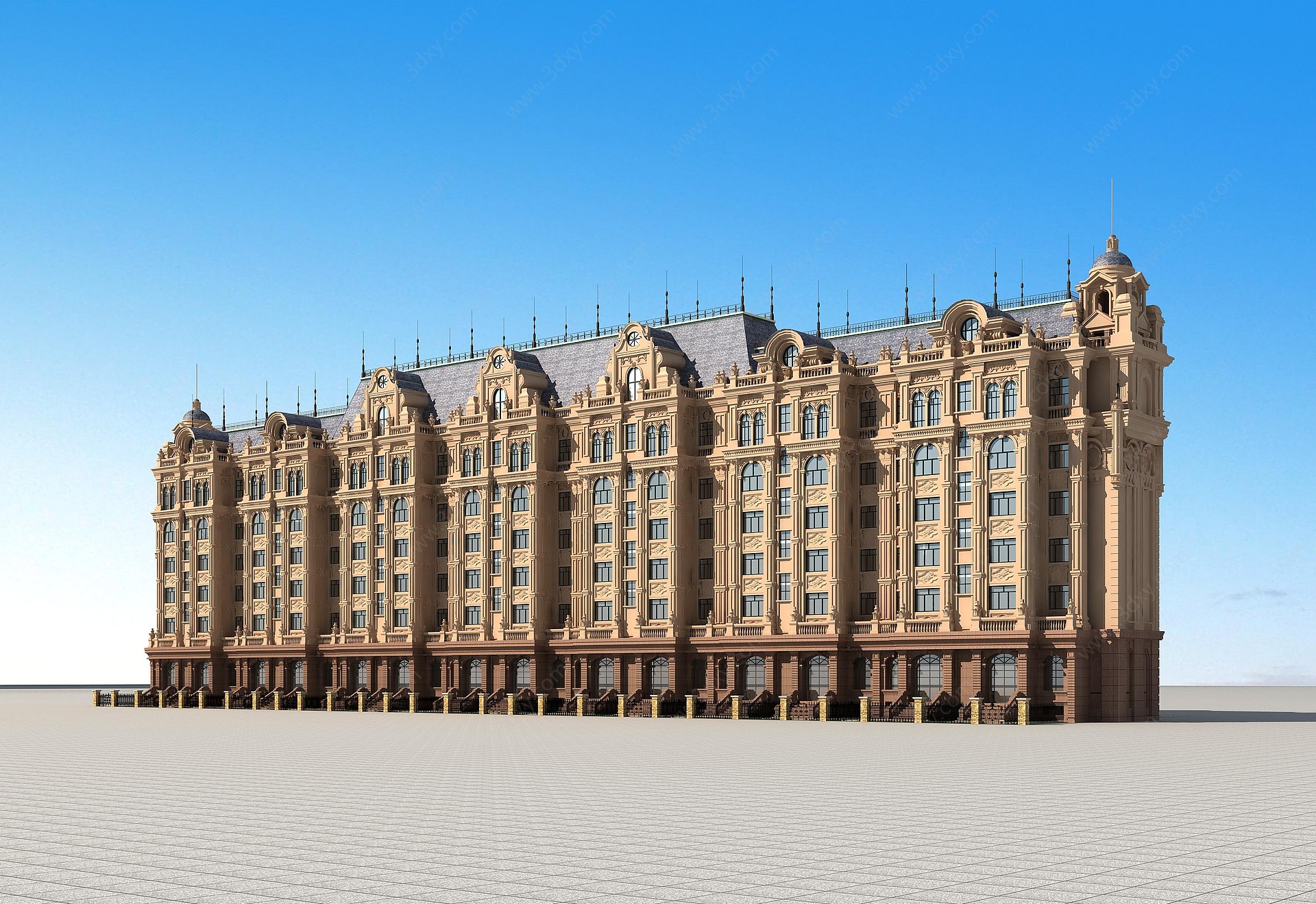 欧式多层住宅满周里小区3D模型
